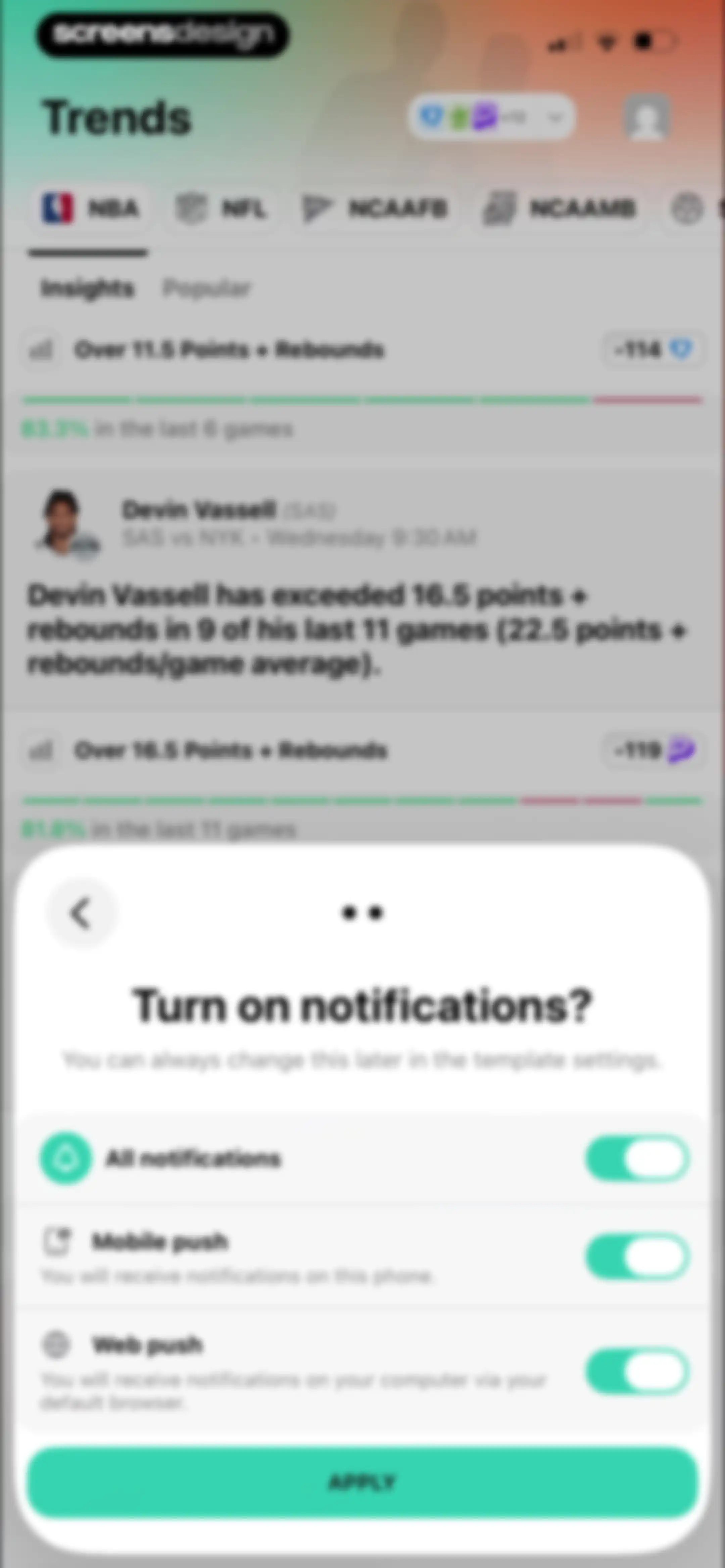 Outlier: Smart Sports Betting screen 40