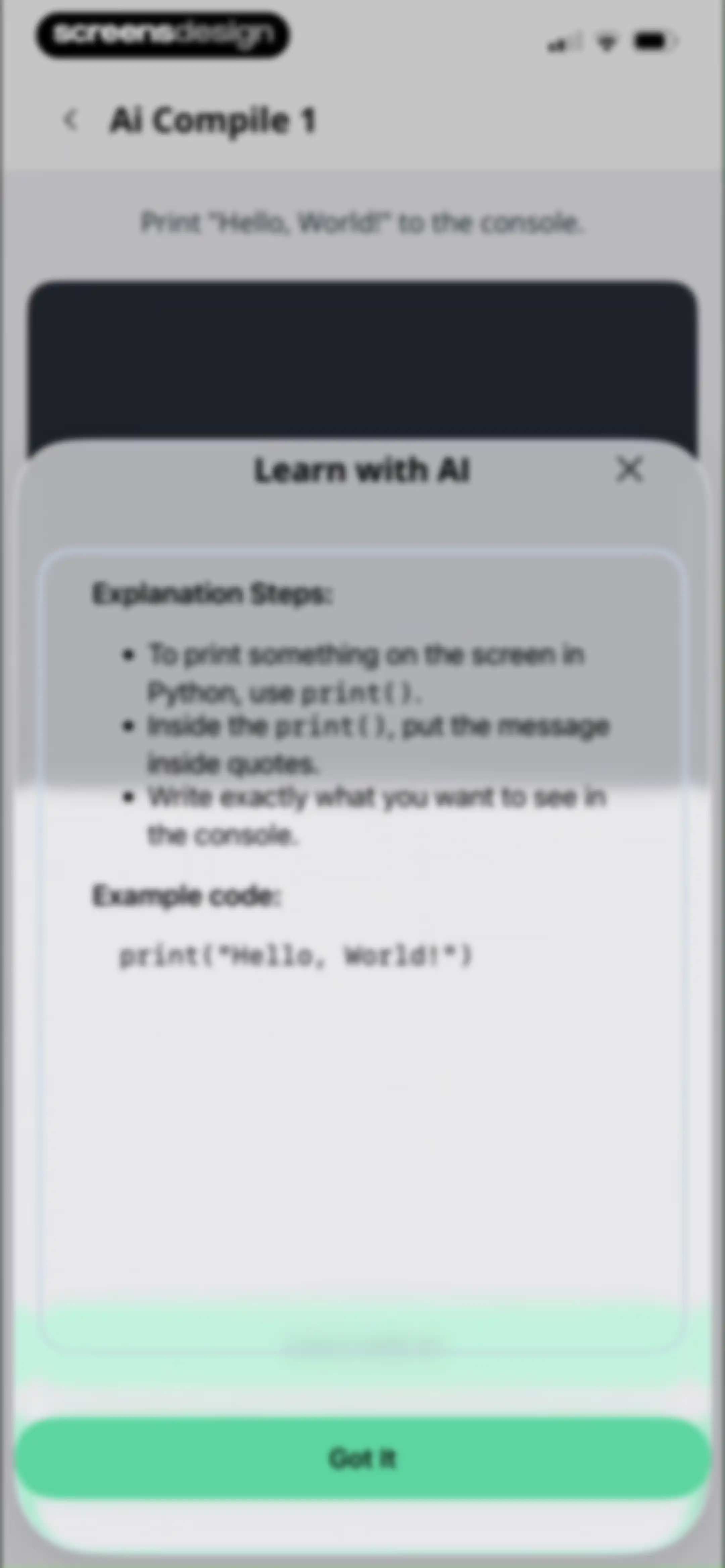 Learn Python・Coding－AI Compile screen 64