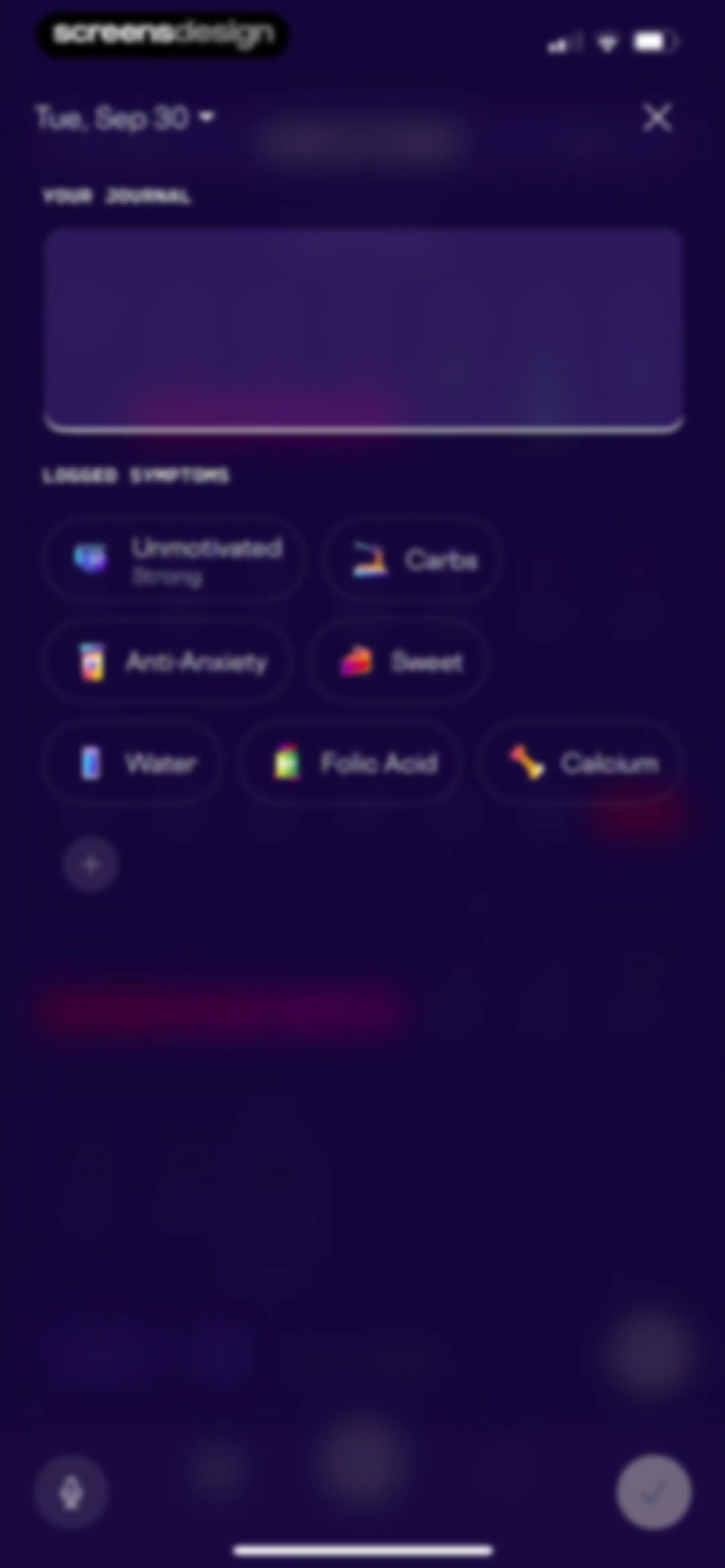 Stardust Period Tracker screen 117