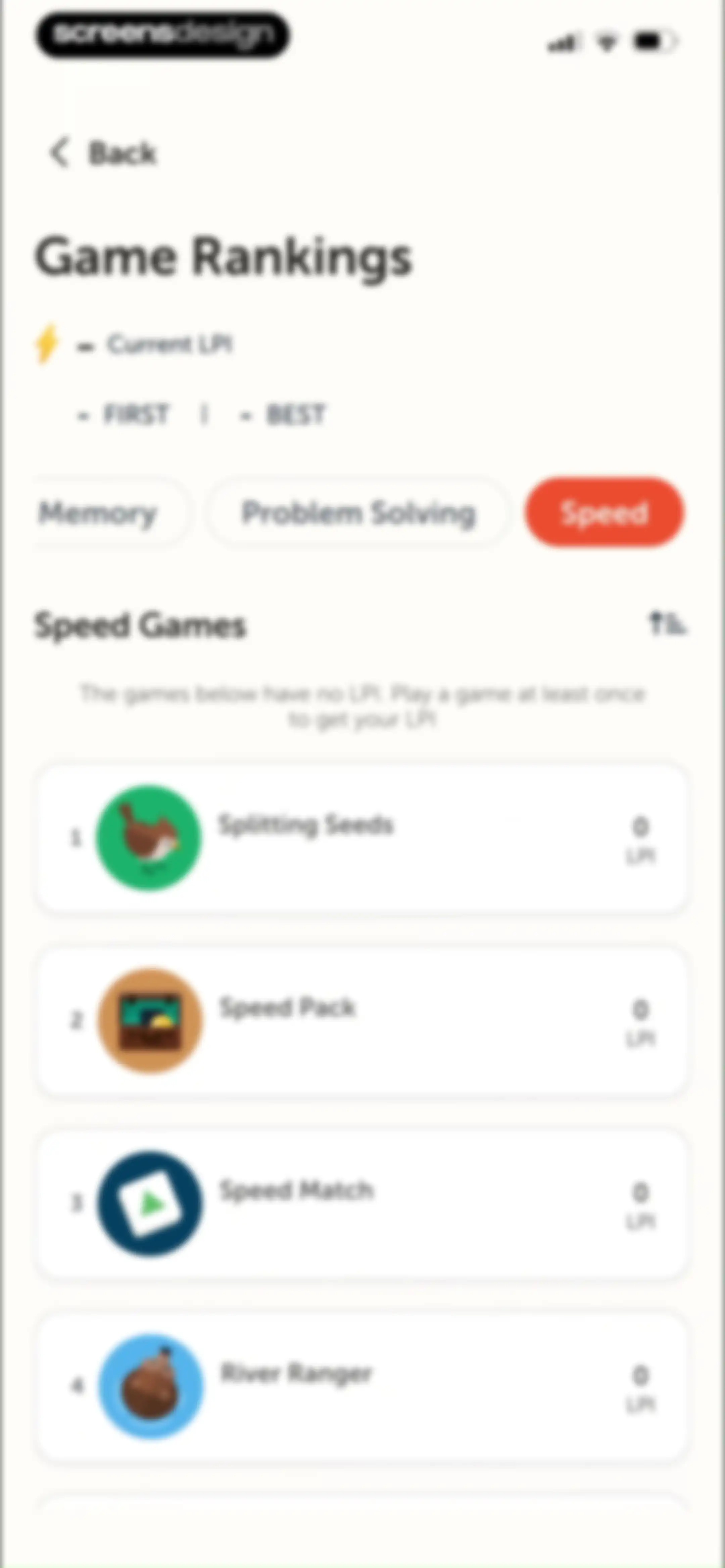 Lumosity: Brain Training Games screen 103