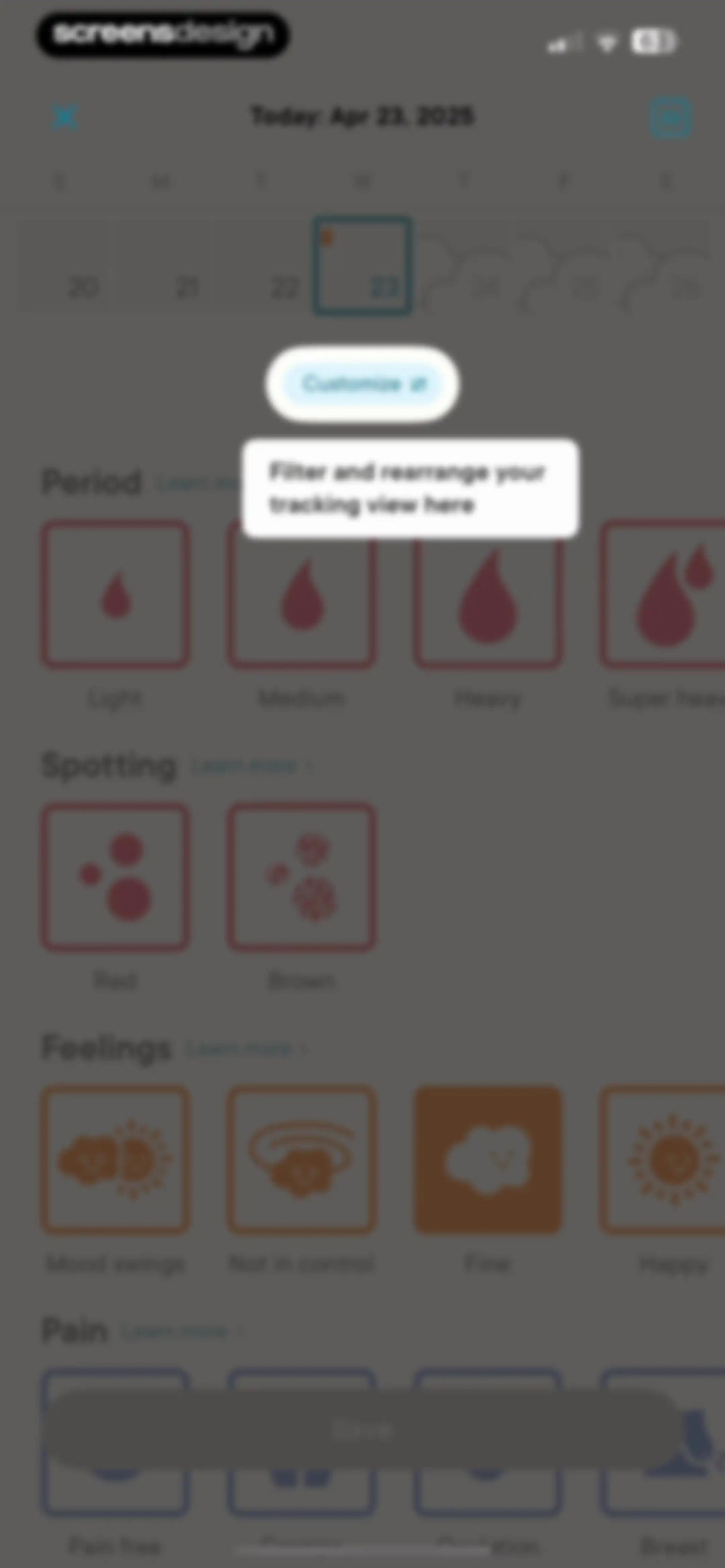 Clue Period & Cycle Tracker screen 54
