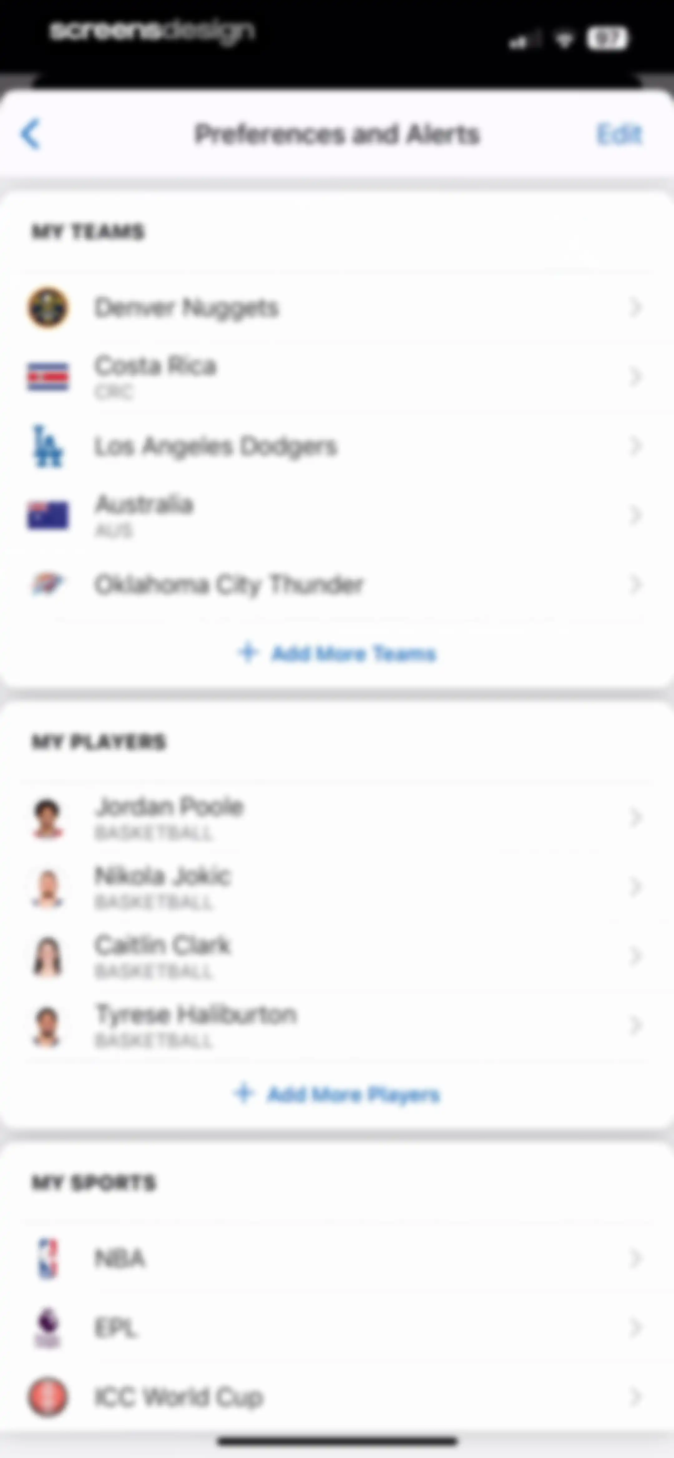 ESPN: Live Sports & Scores screen 116