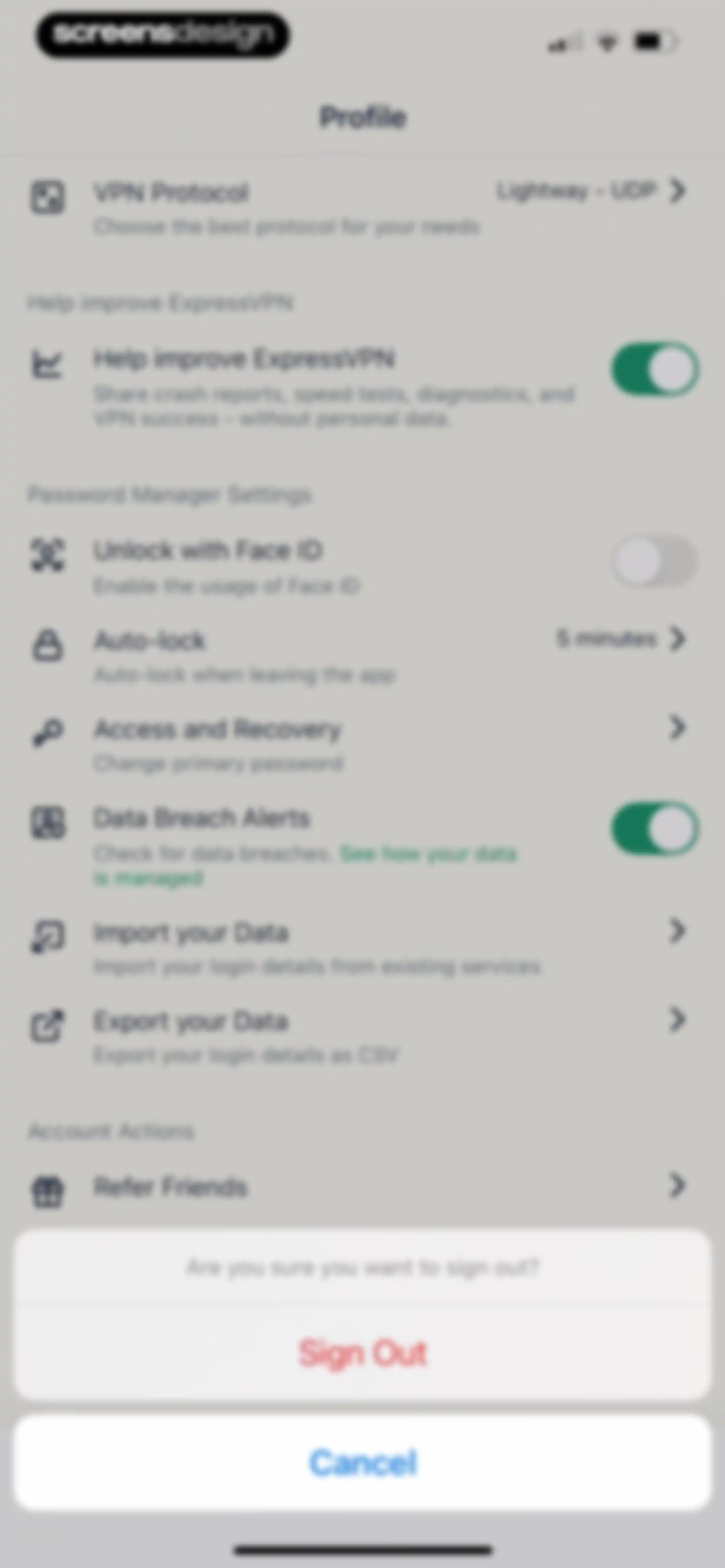 ExpressVPN · Secure & Fast VPN screen 102