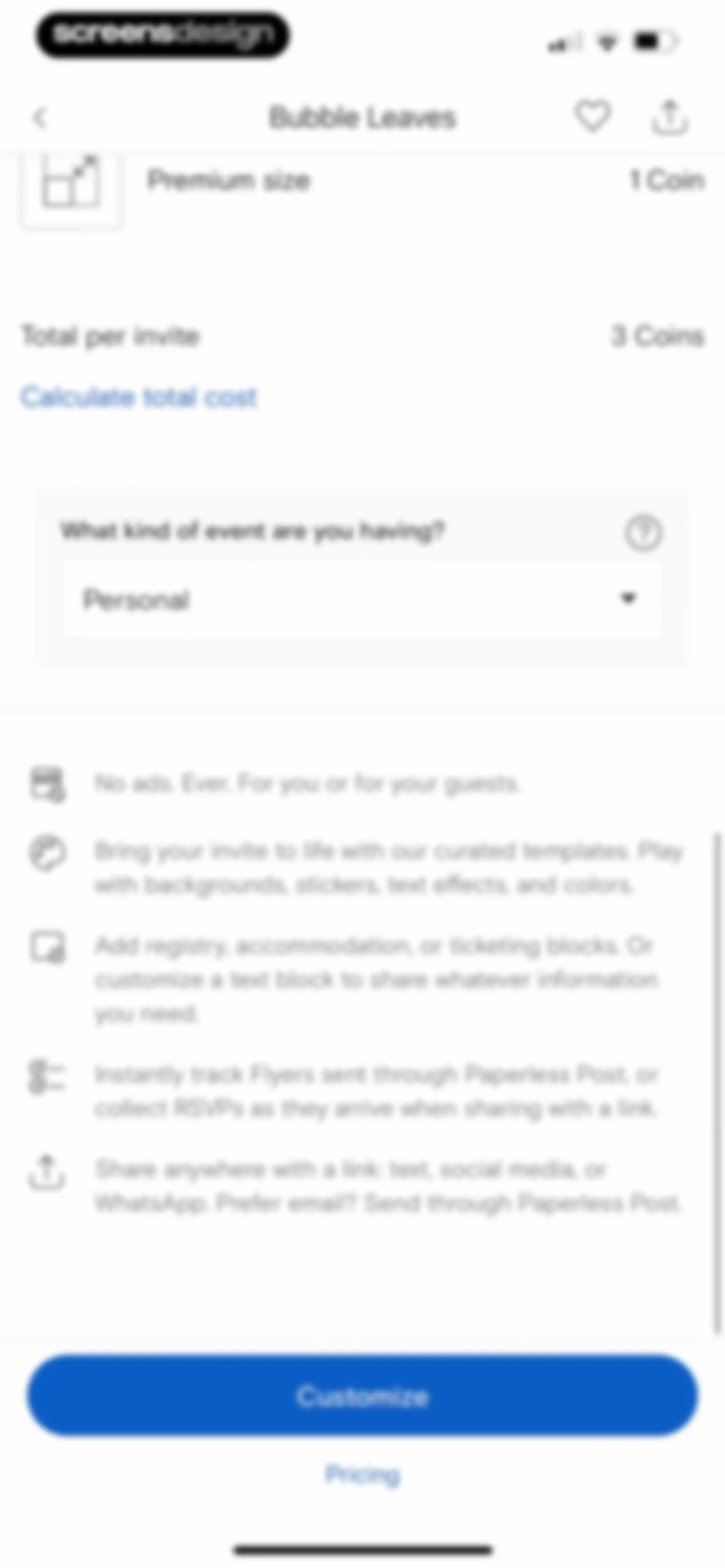 Paperless Post: Invitations screen 94