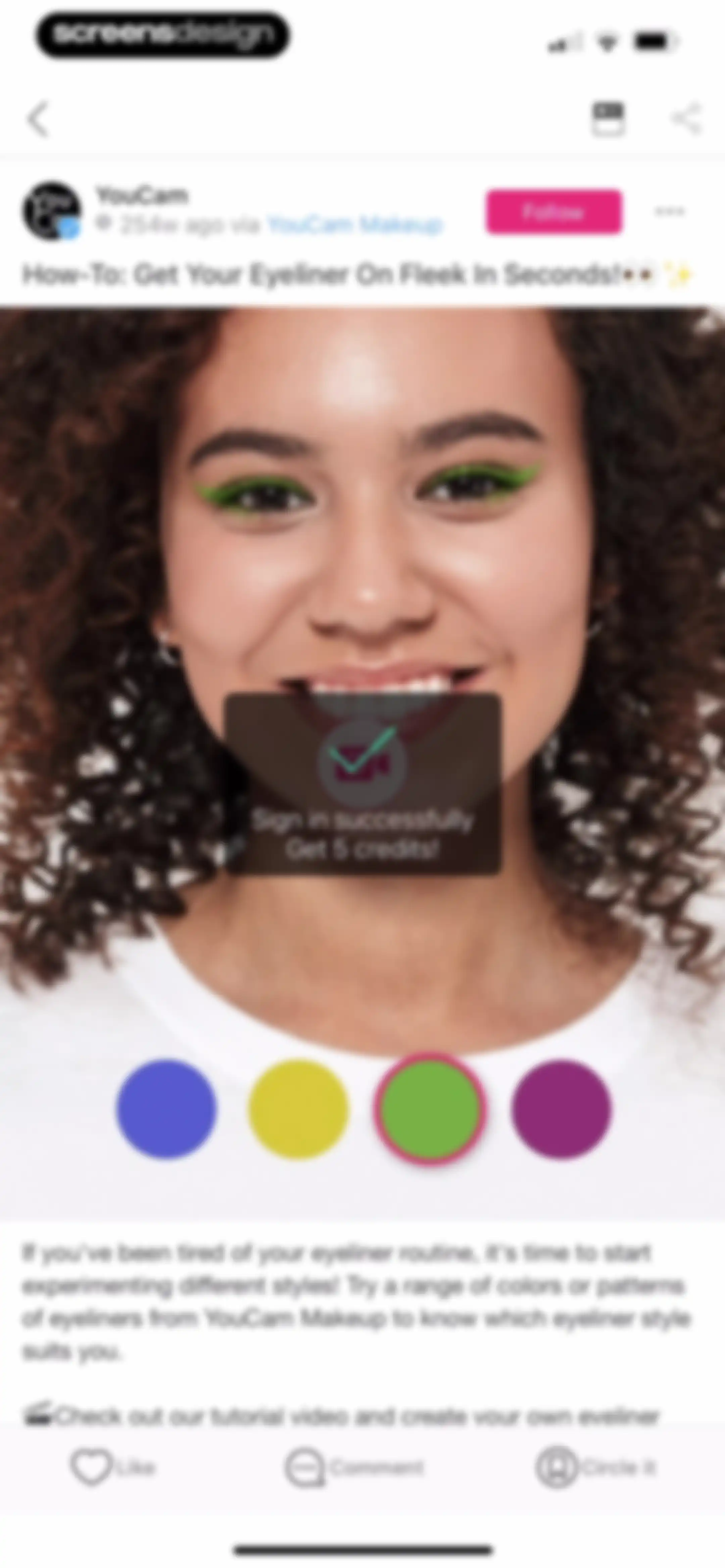 YouCam Makeup: Face Editor screen 62