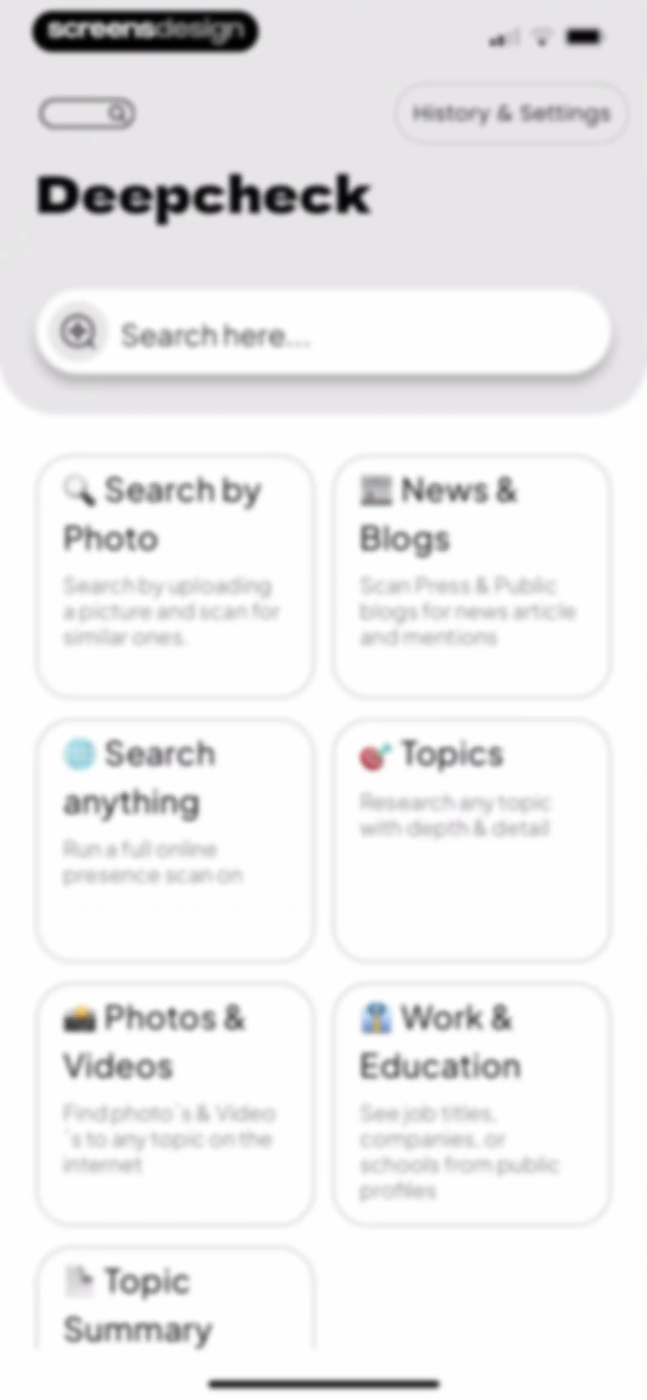 Deepcheck AI Search Agent screen 6