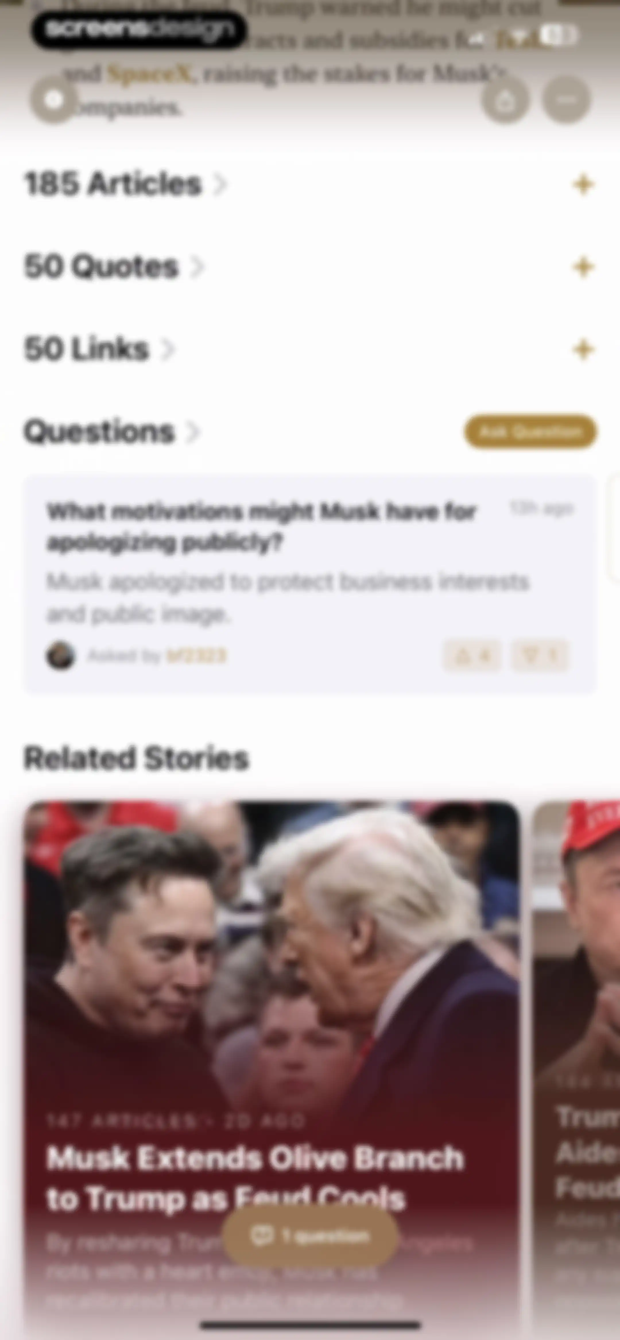 Particle: Personalized News screen 50