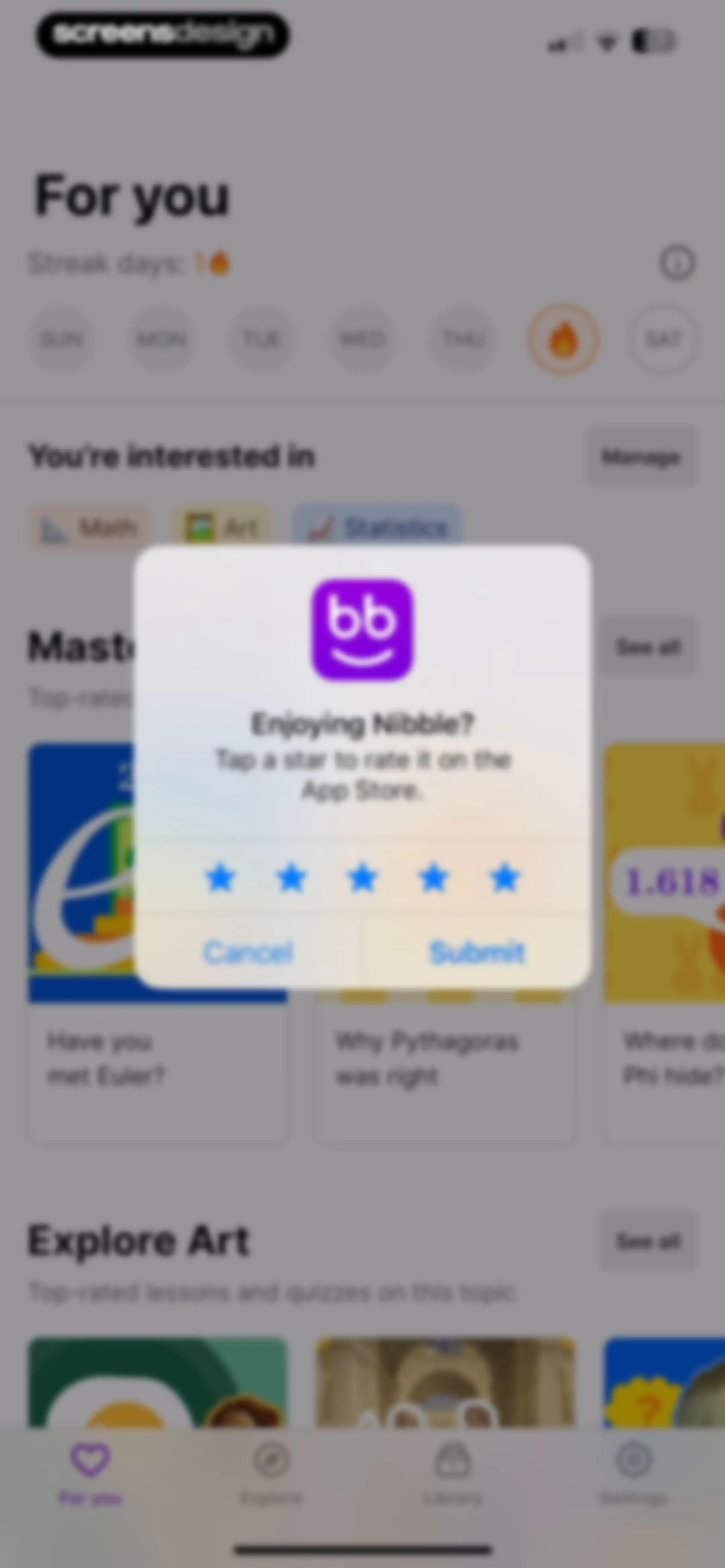 Nibble: Daily Learning & Quiz screen 83