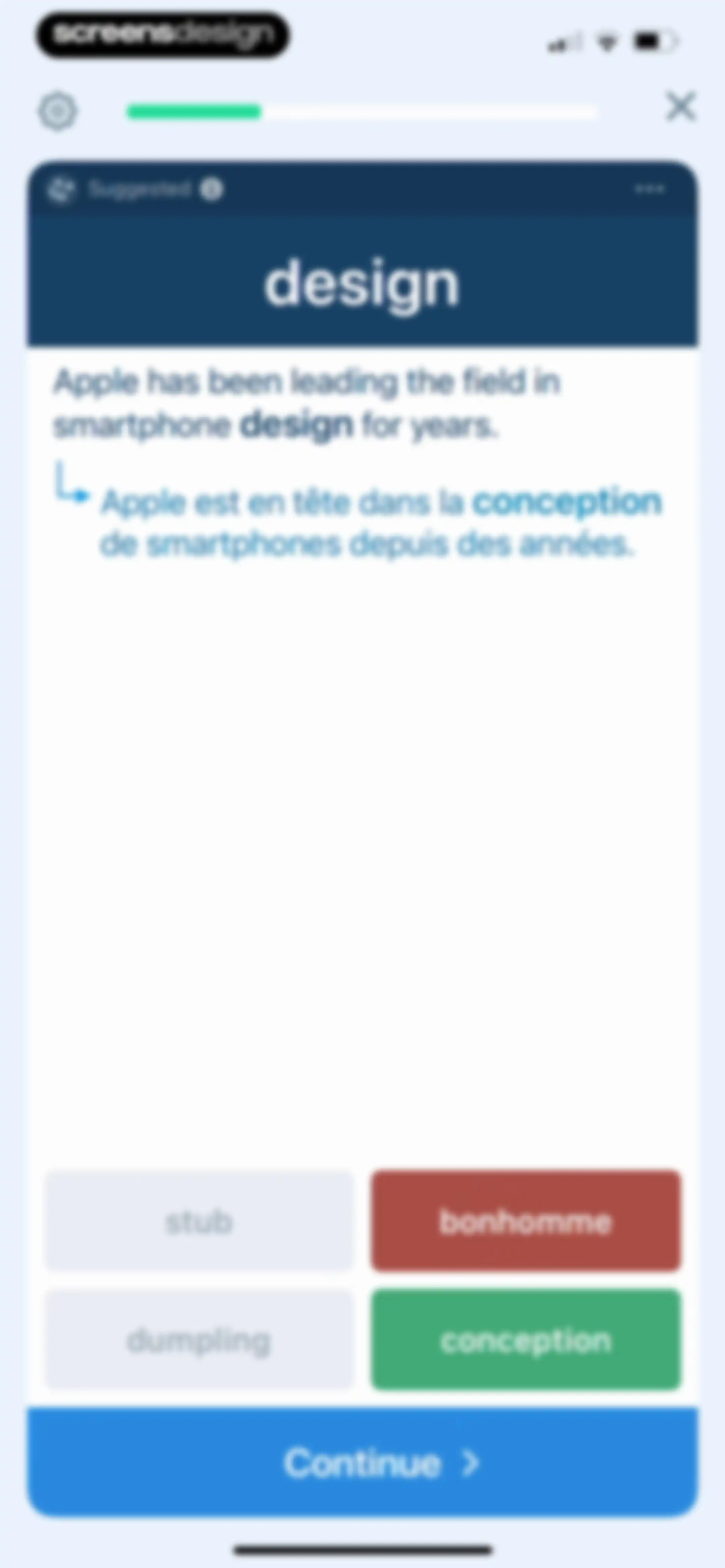 Reverso translate and learn screen 52
