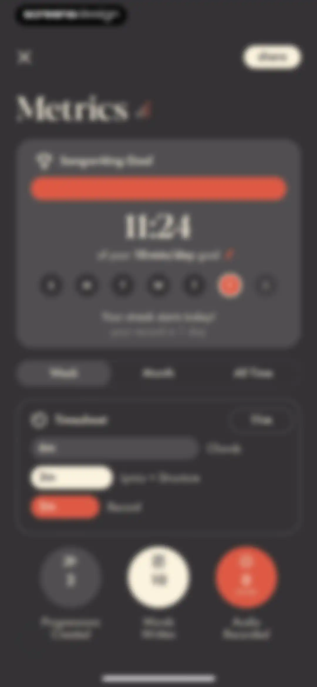 Demo: Songwriting Studio screen 95