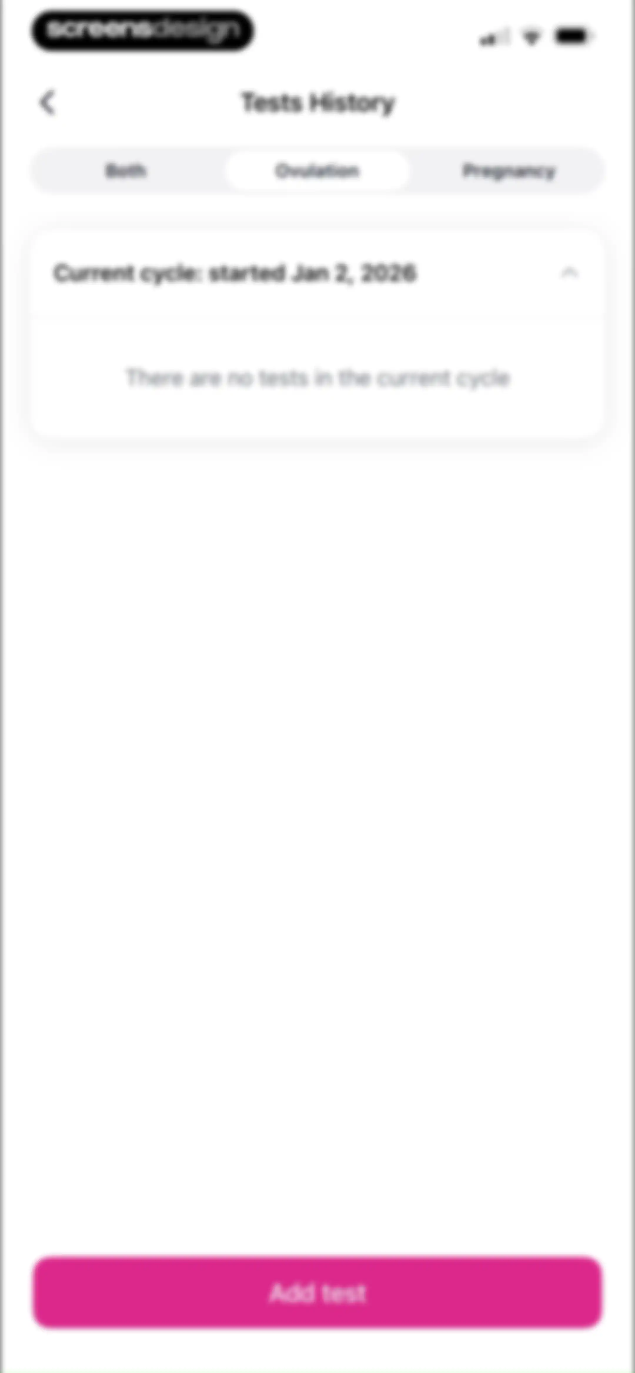Pregmate Ovulation Tracker screen 106