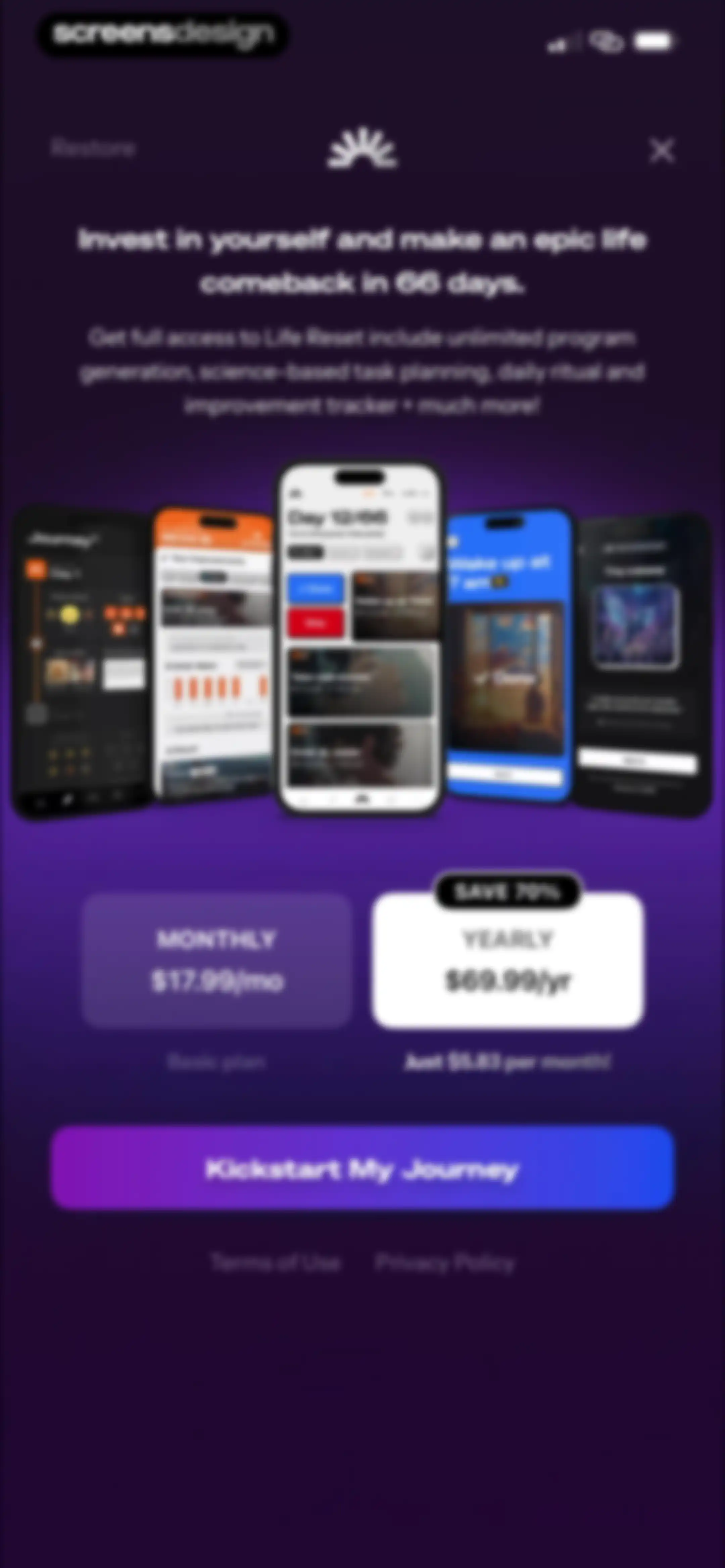 Life Reset: 66 Day Habit screen 106