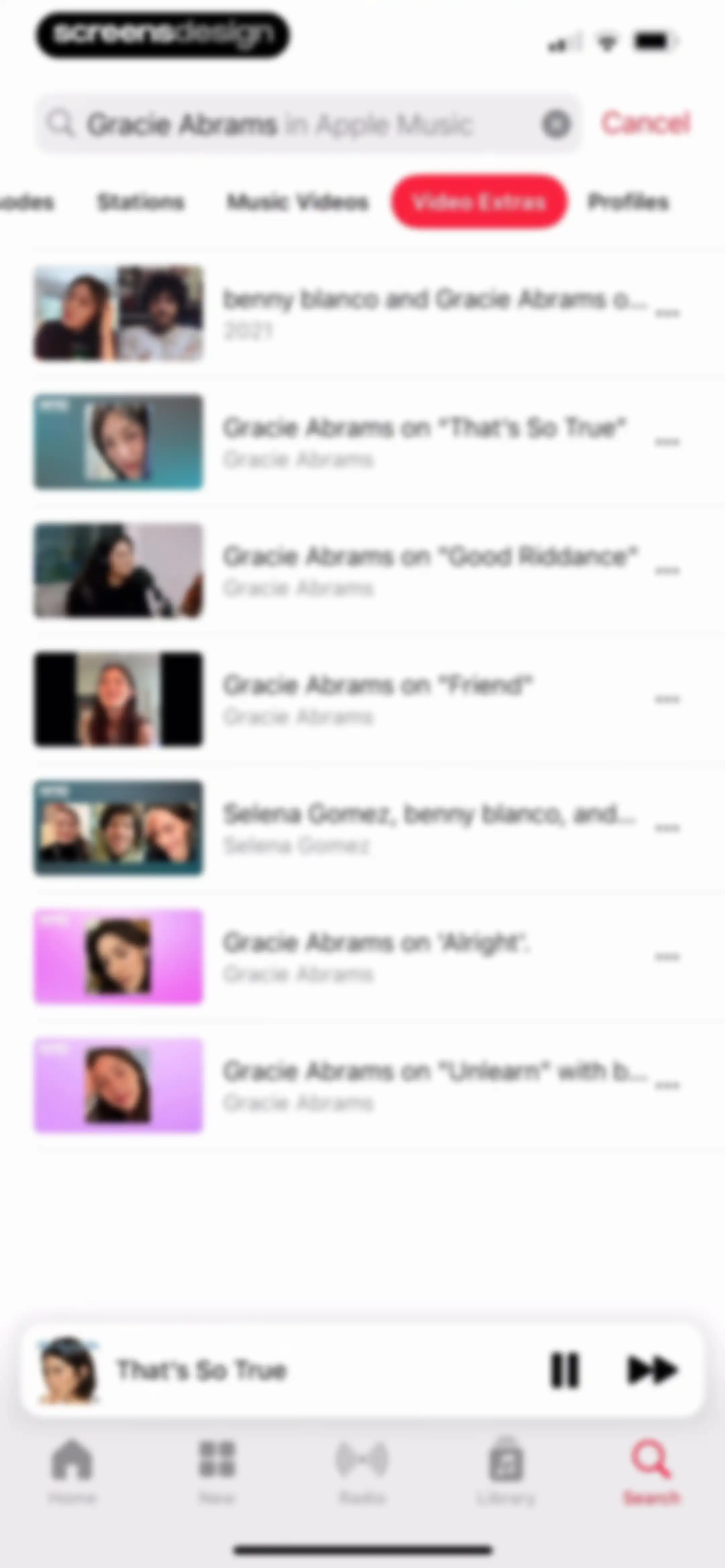 Apple Music screen 151