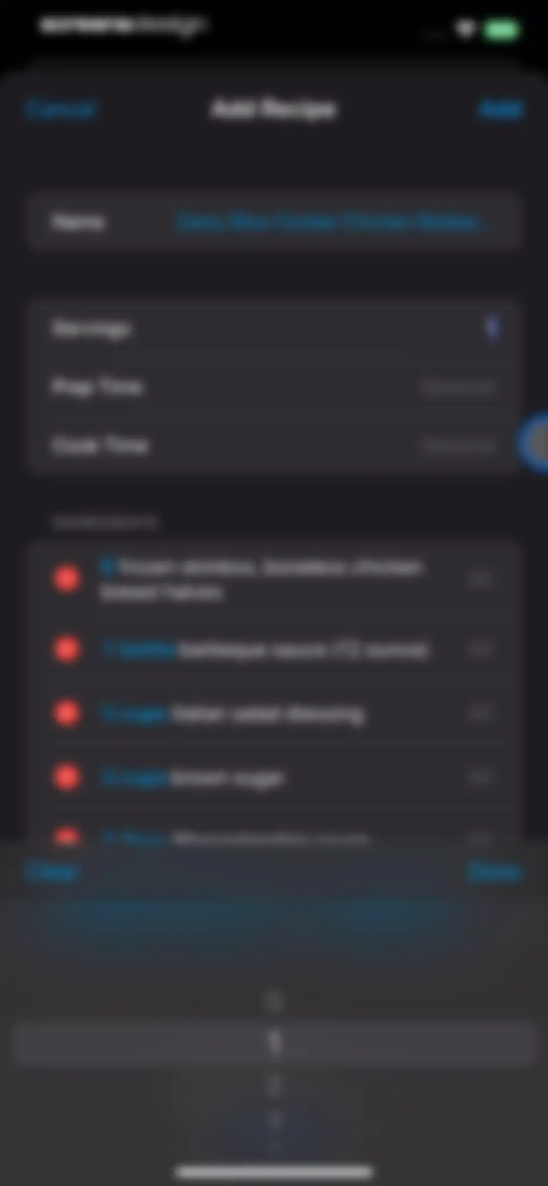 Crouton: Recipe Manager screen 7