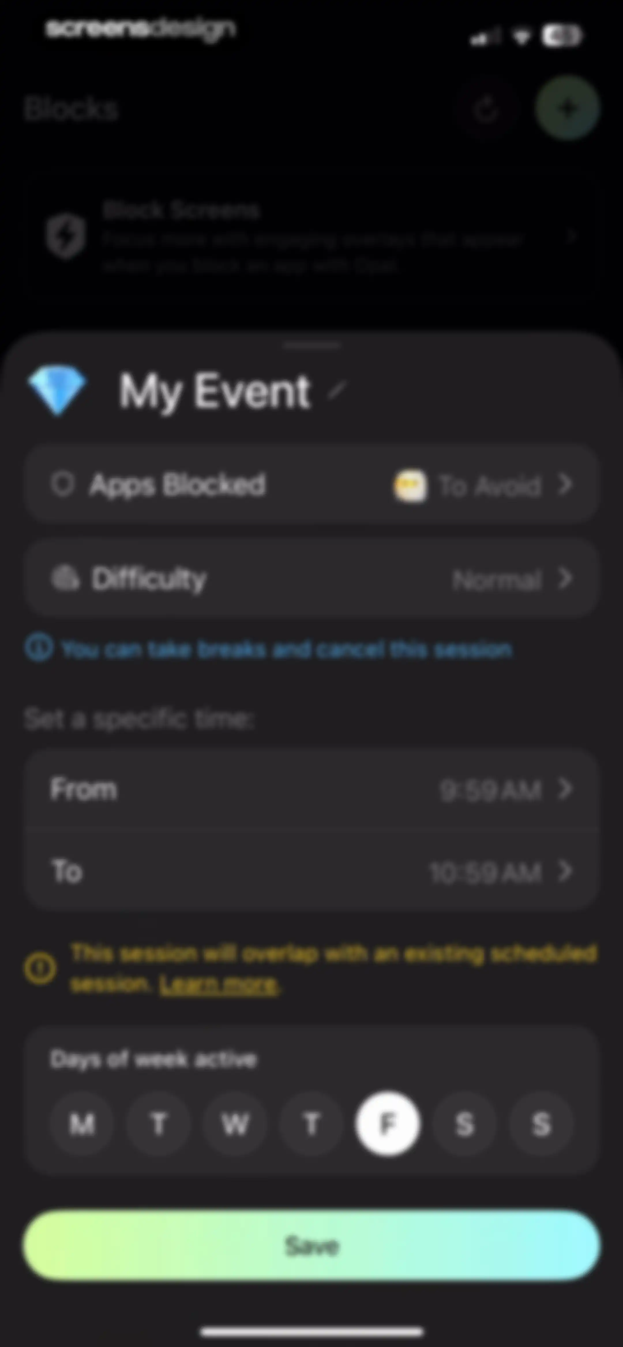 Opal: Screen Time Control screen 107