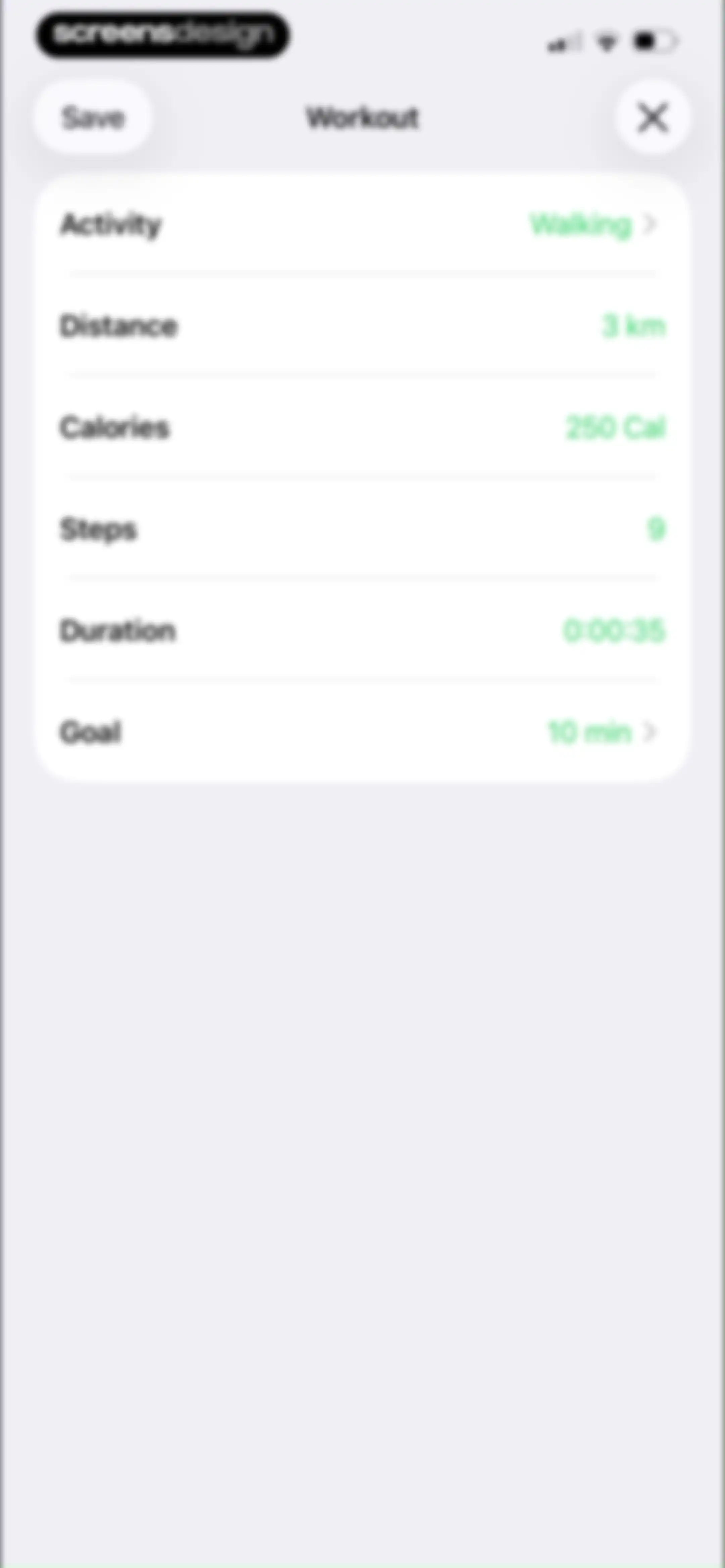 Running Walking Tracker Goals screen 40