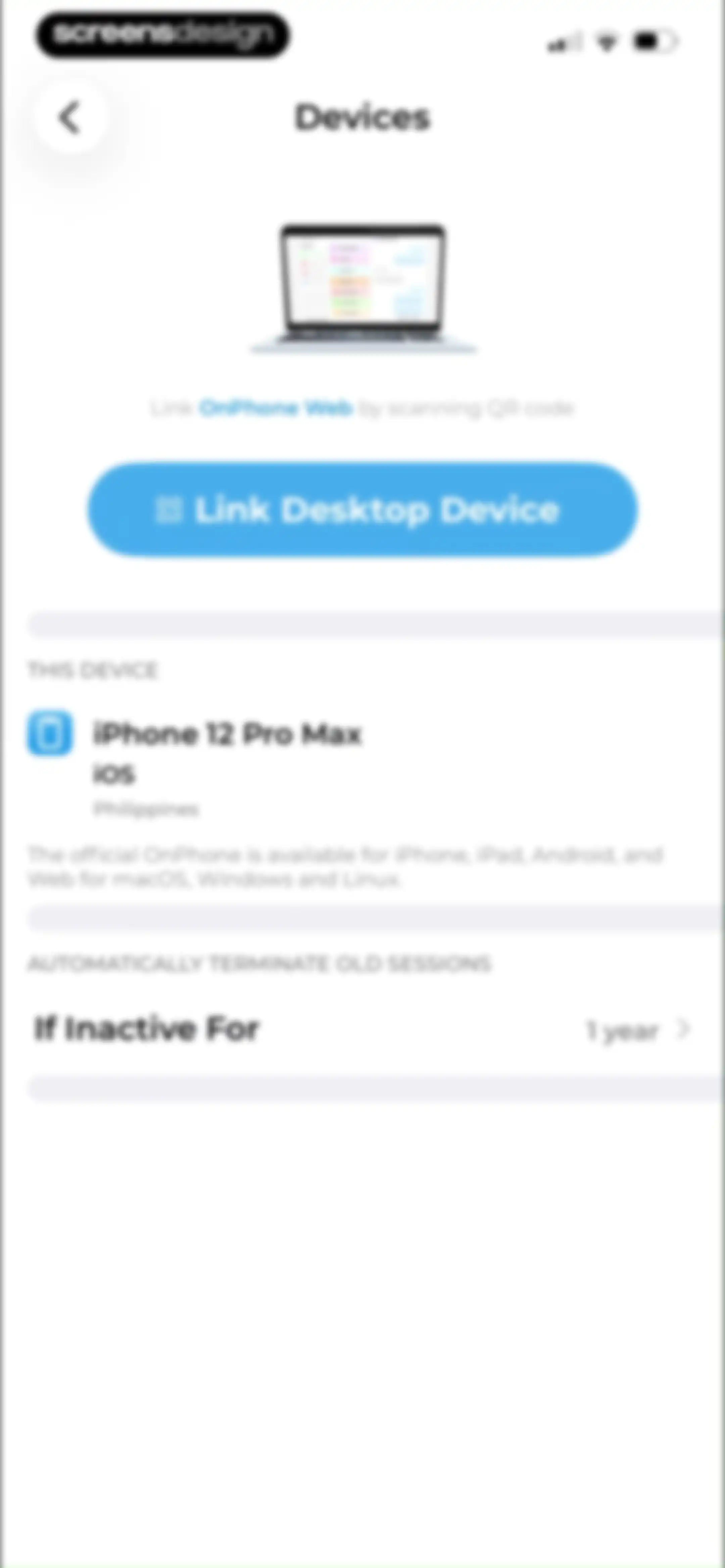 OnPhone: Second Number & eSIM screen 124