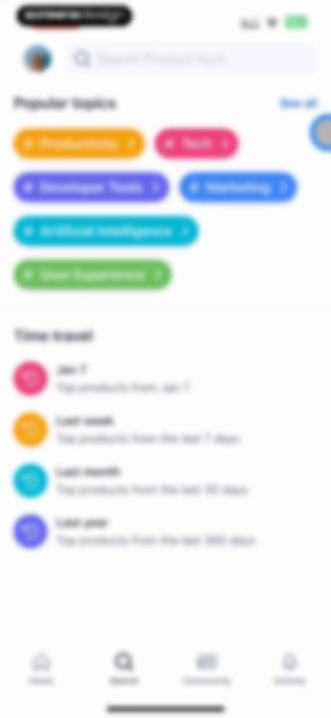 Product Hunt screen 68