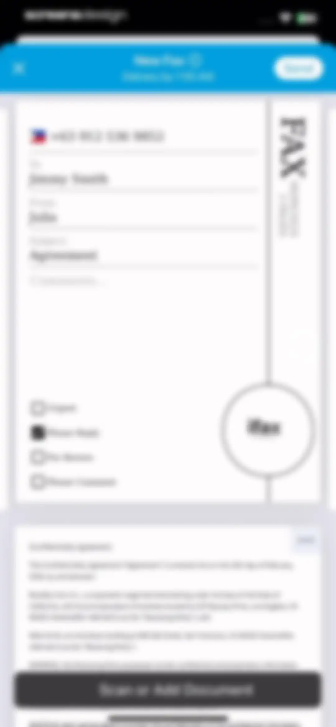iFax App Send Fax From iPhone screen 14