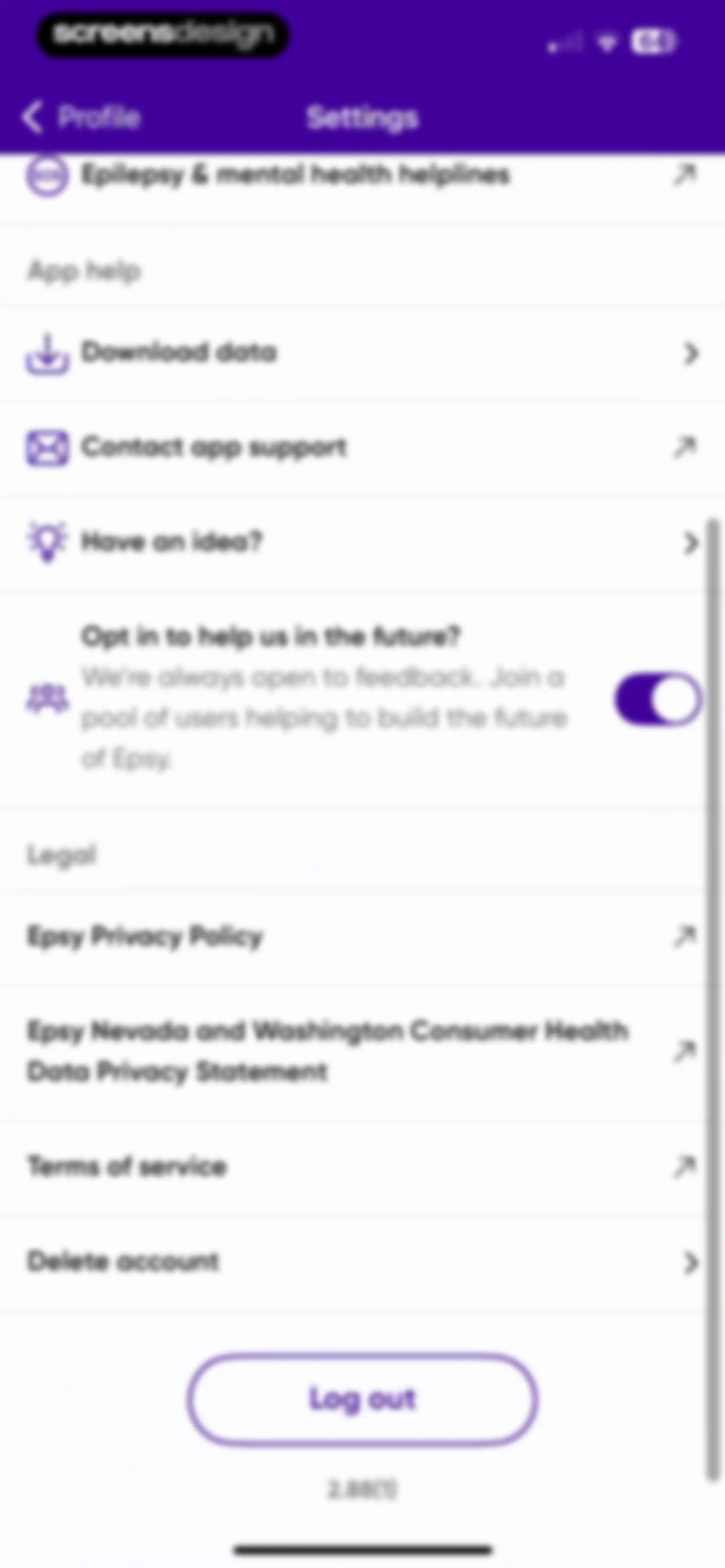 Epsy: Seizure Log for Epilepsy screen 124