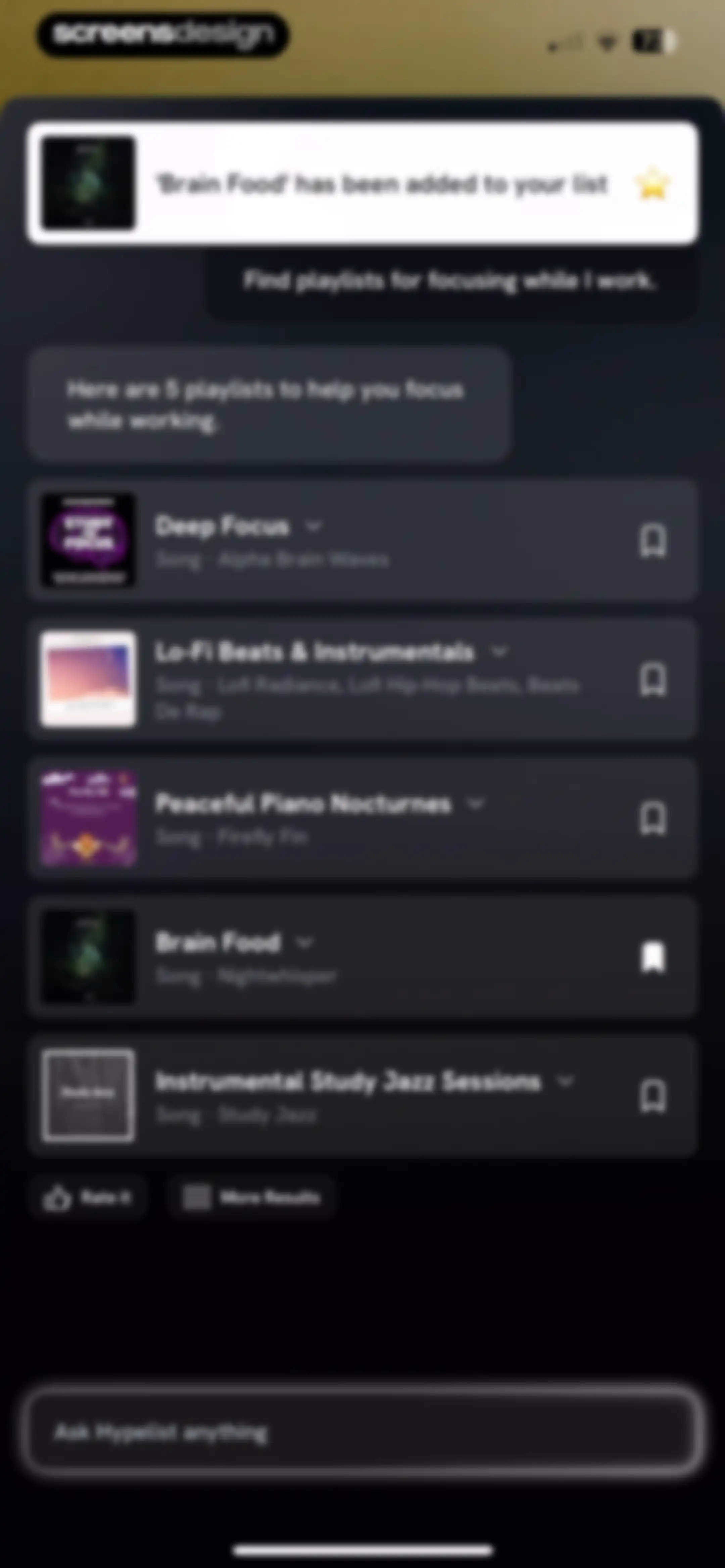 Hypelist: Create & Share Lists screen 104