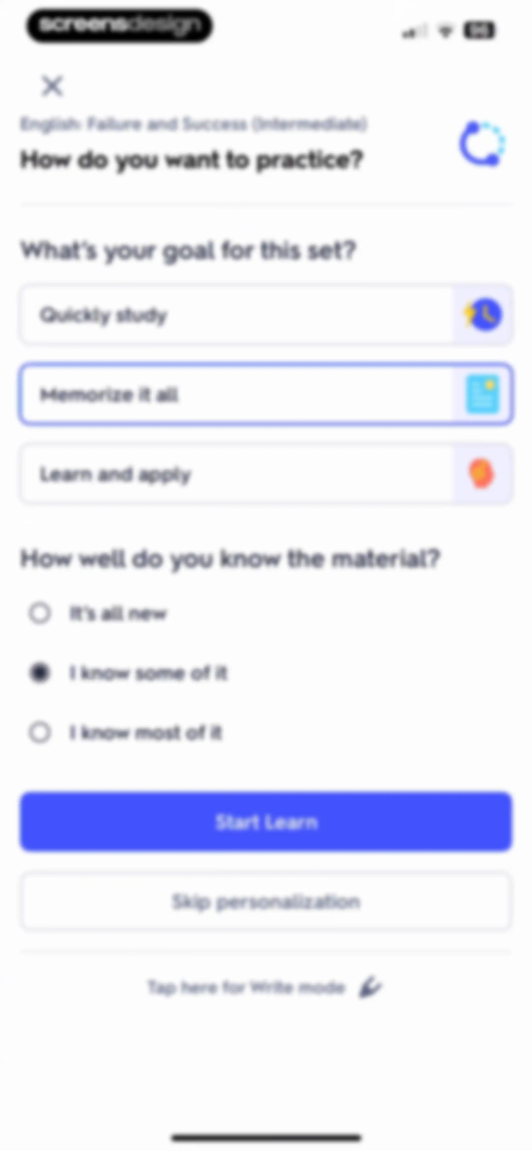 Quizlet: More than Flashcards screen 104