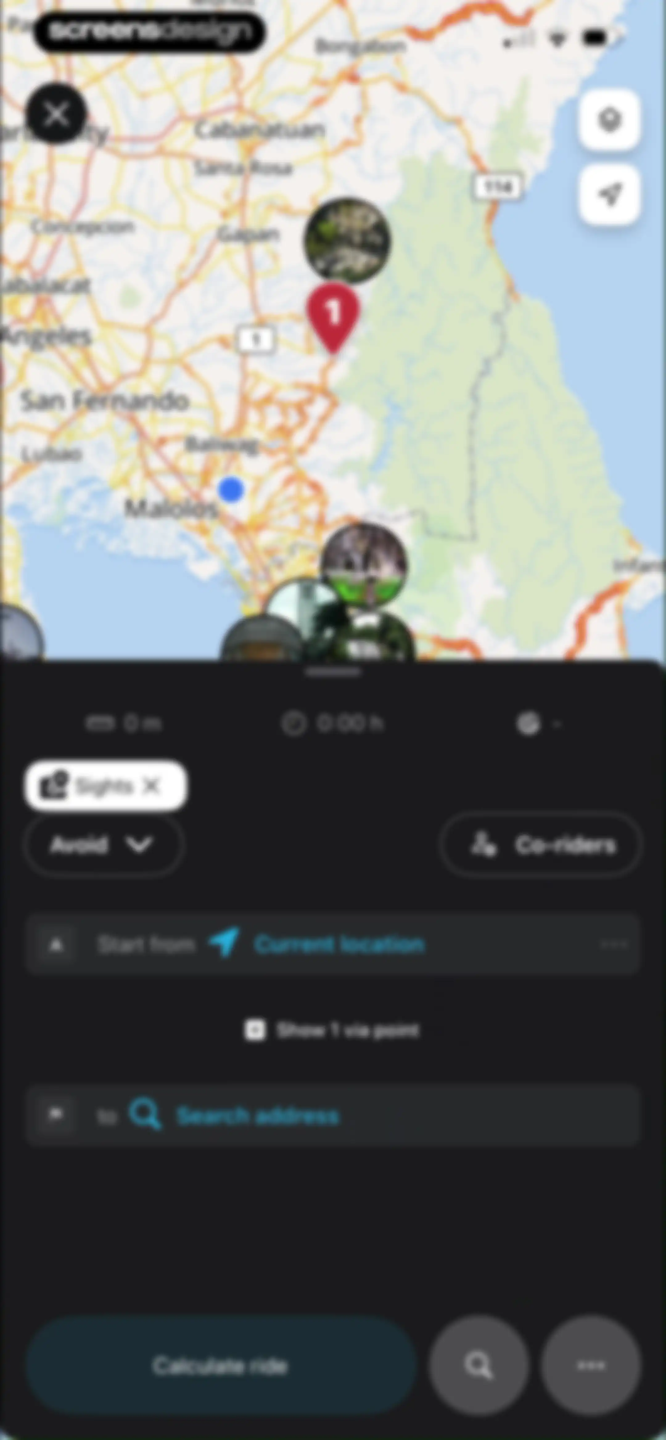 calimoto Motorcycle Navigation screen 19