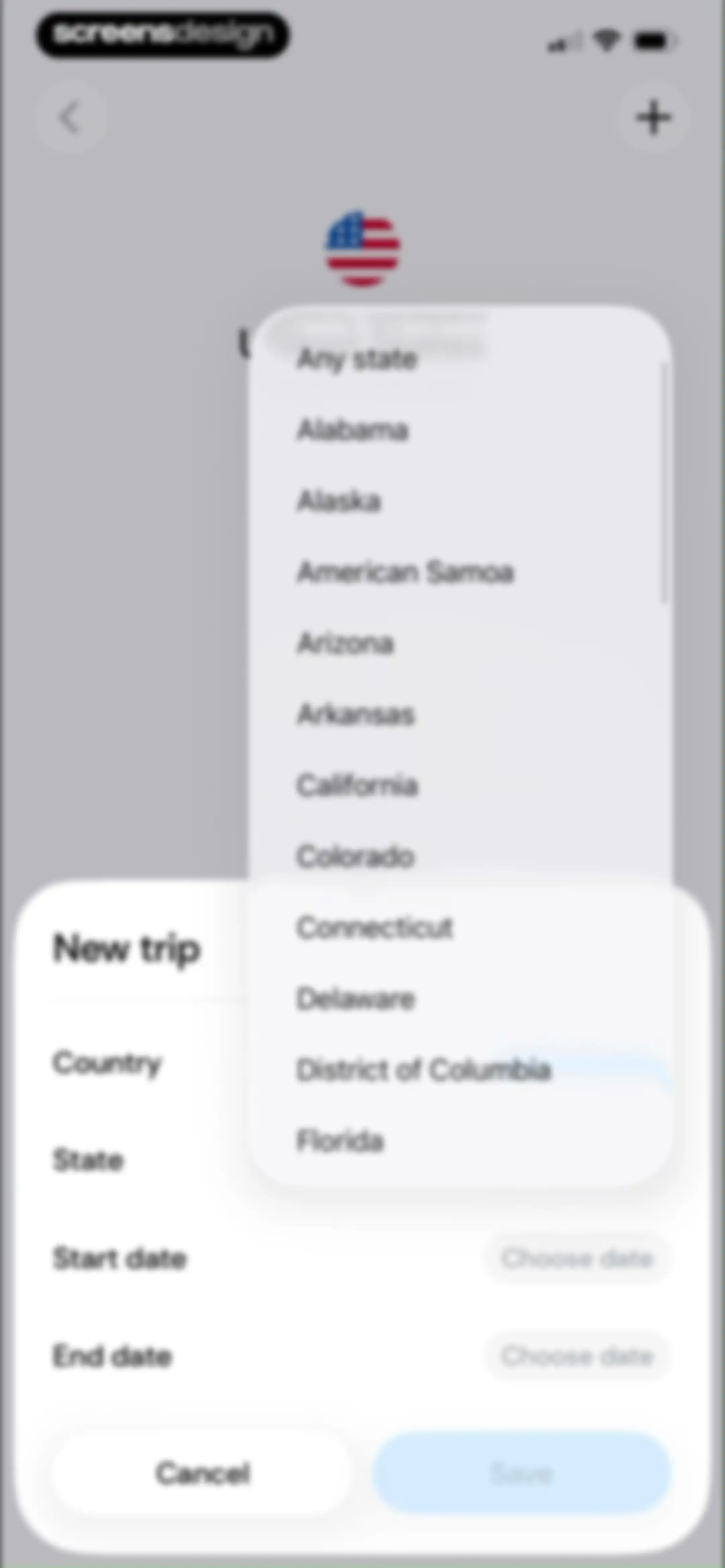 Country Days Tracker: Bounded screen 34
