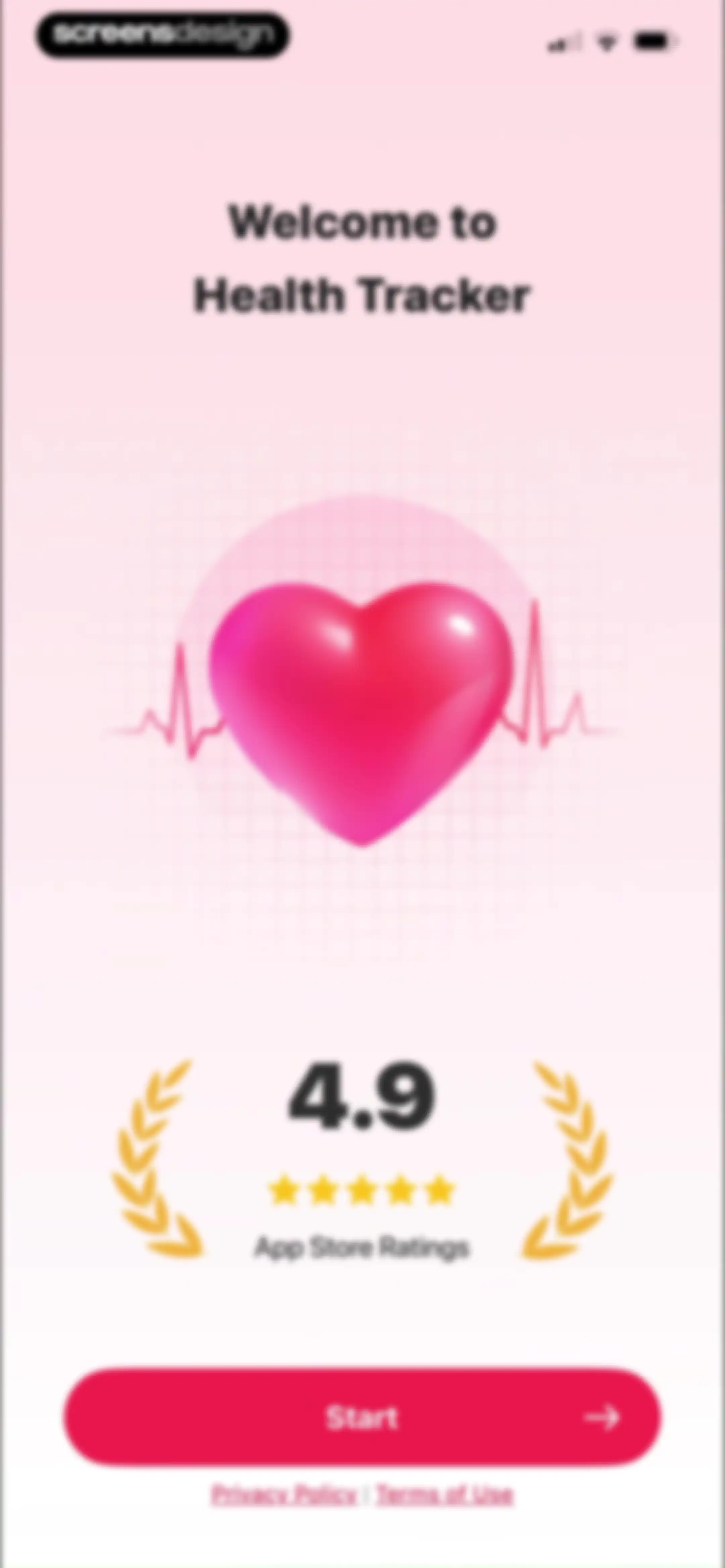 Health Tracker- HeartRate & BP screen 2