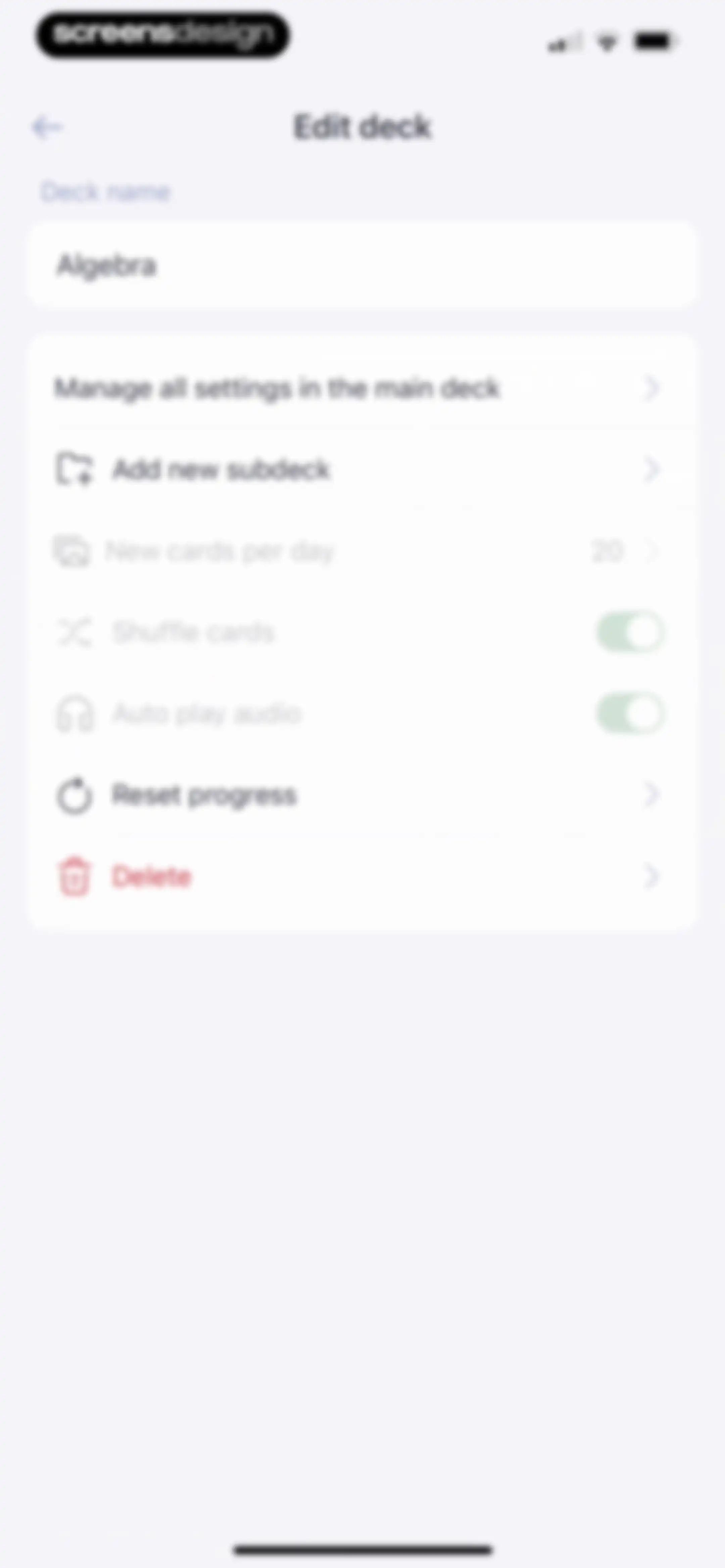 Cogni: Flashcards Learning screen 38