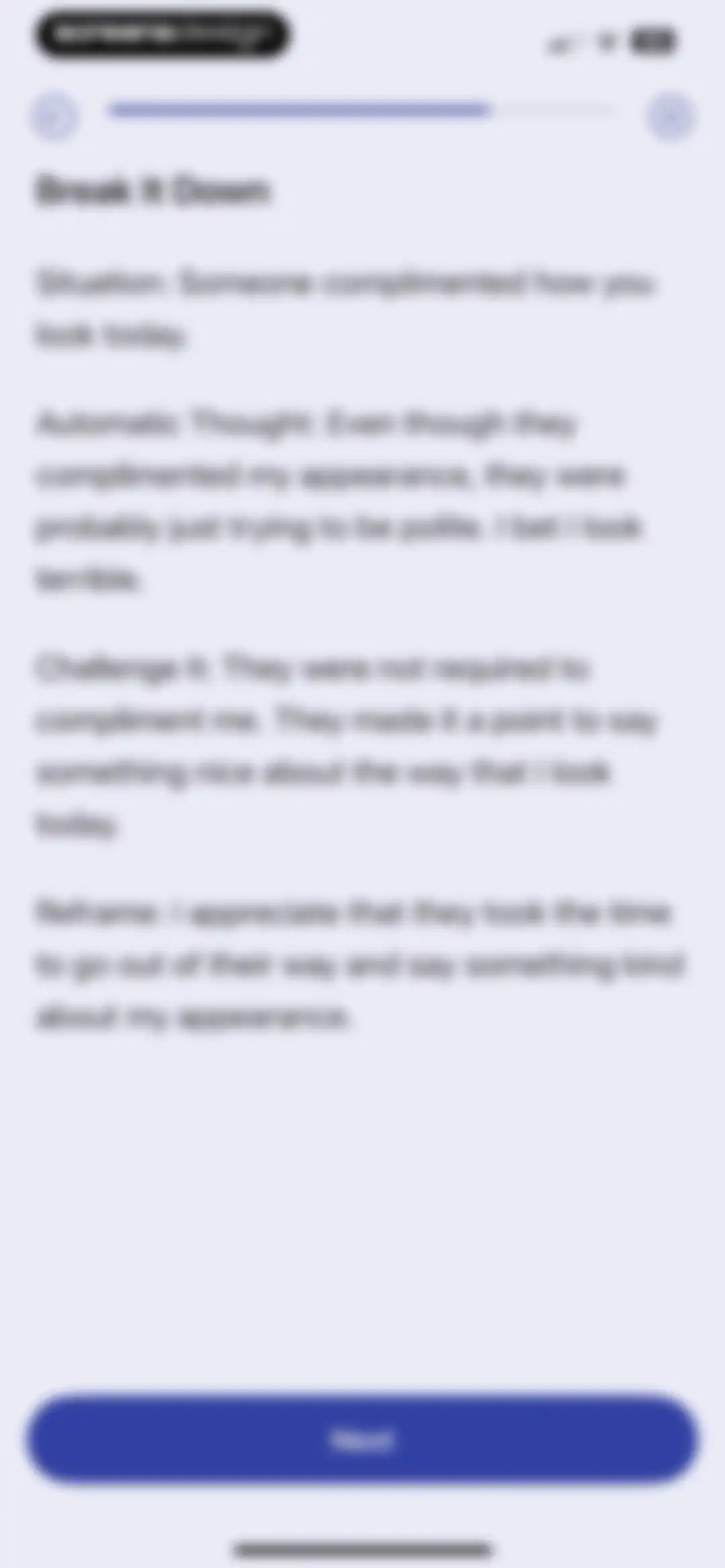 Clarity: CBT Self Help Journal screen 102