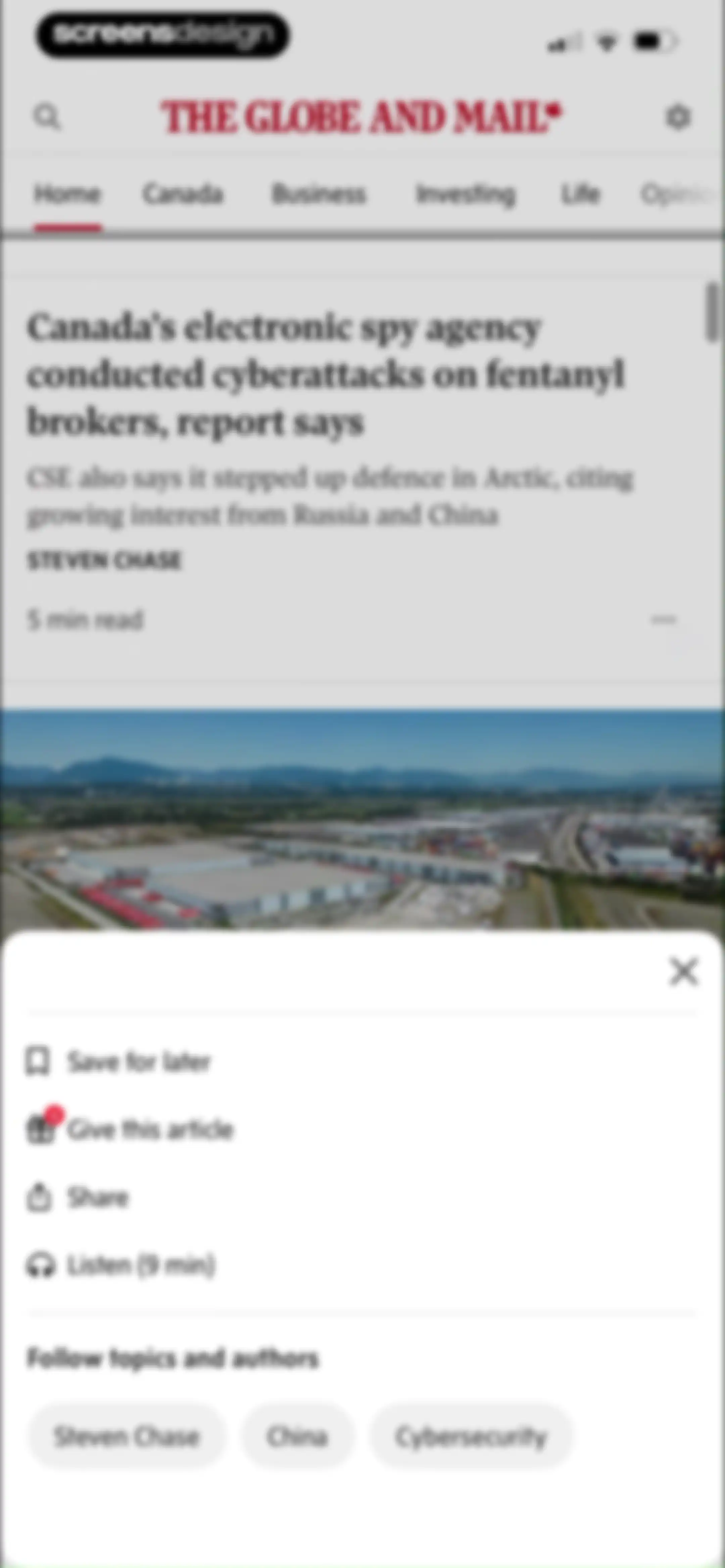 The Globe and Mail screen 29