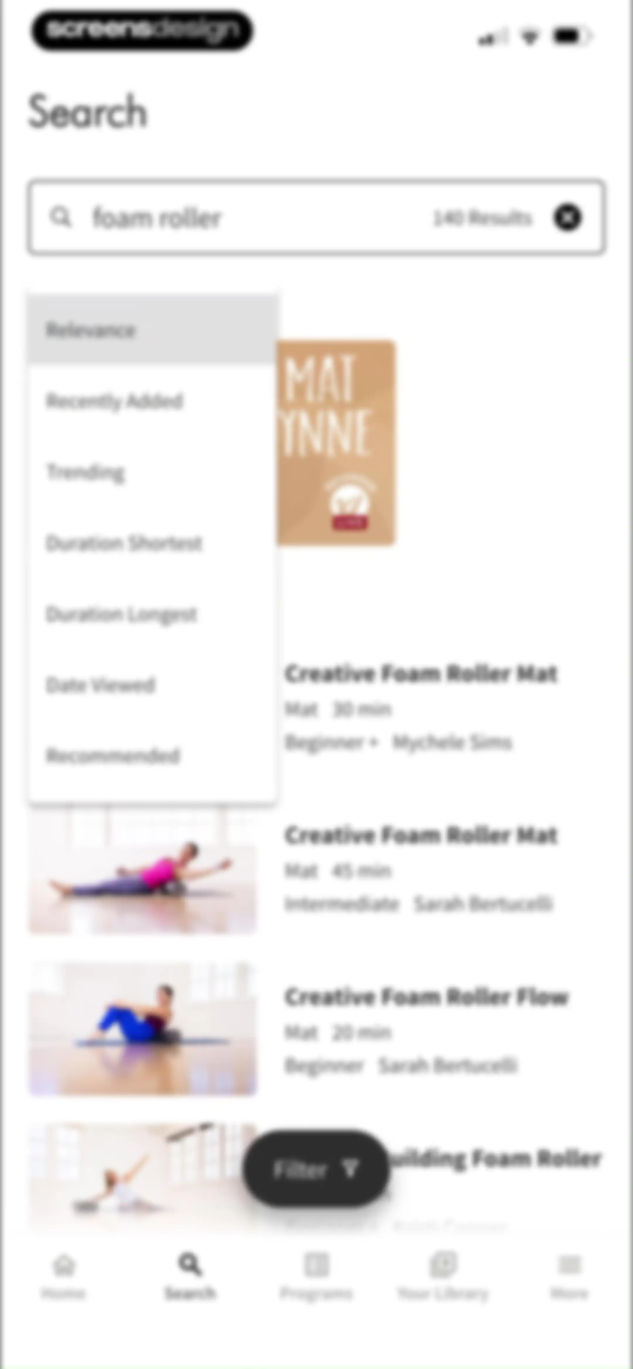 Pilates Anytime | Workouts screen 42
