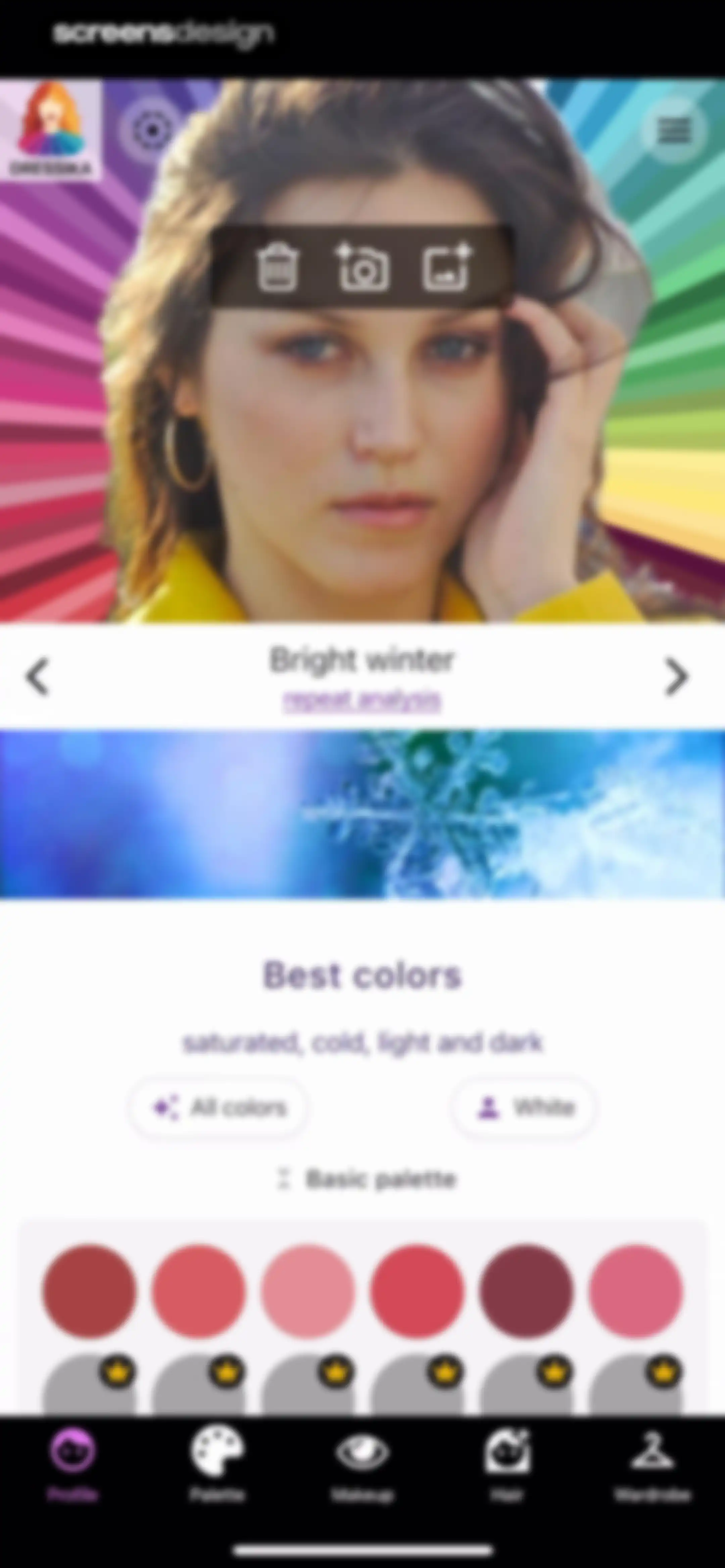 Color Analysis - Dressika screen 25
