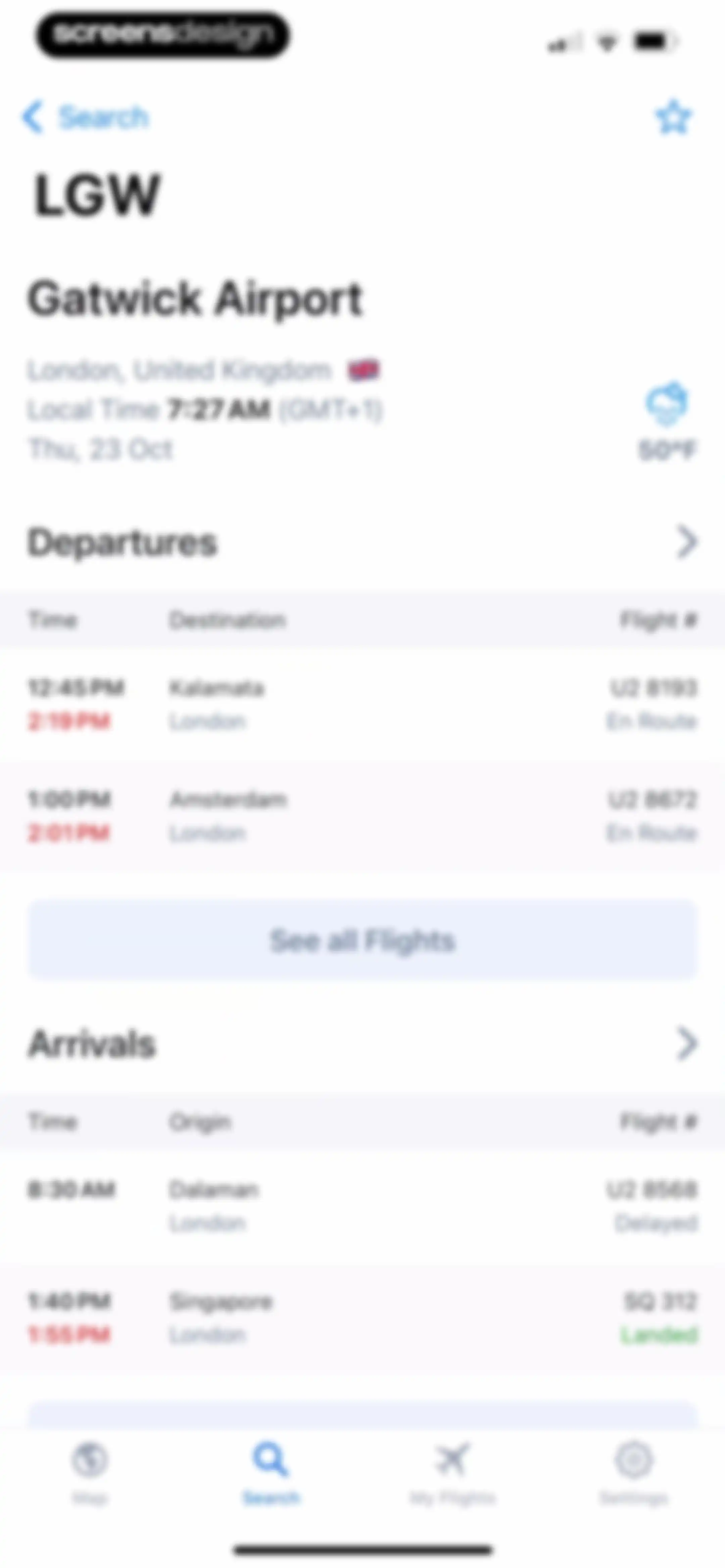 Flight Tracker + screen 66