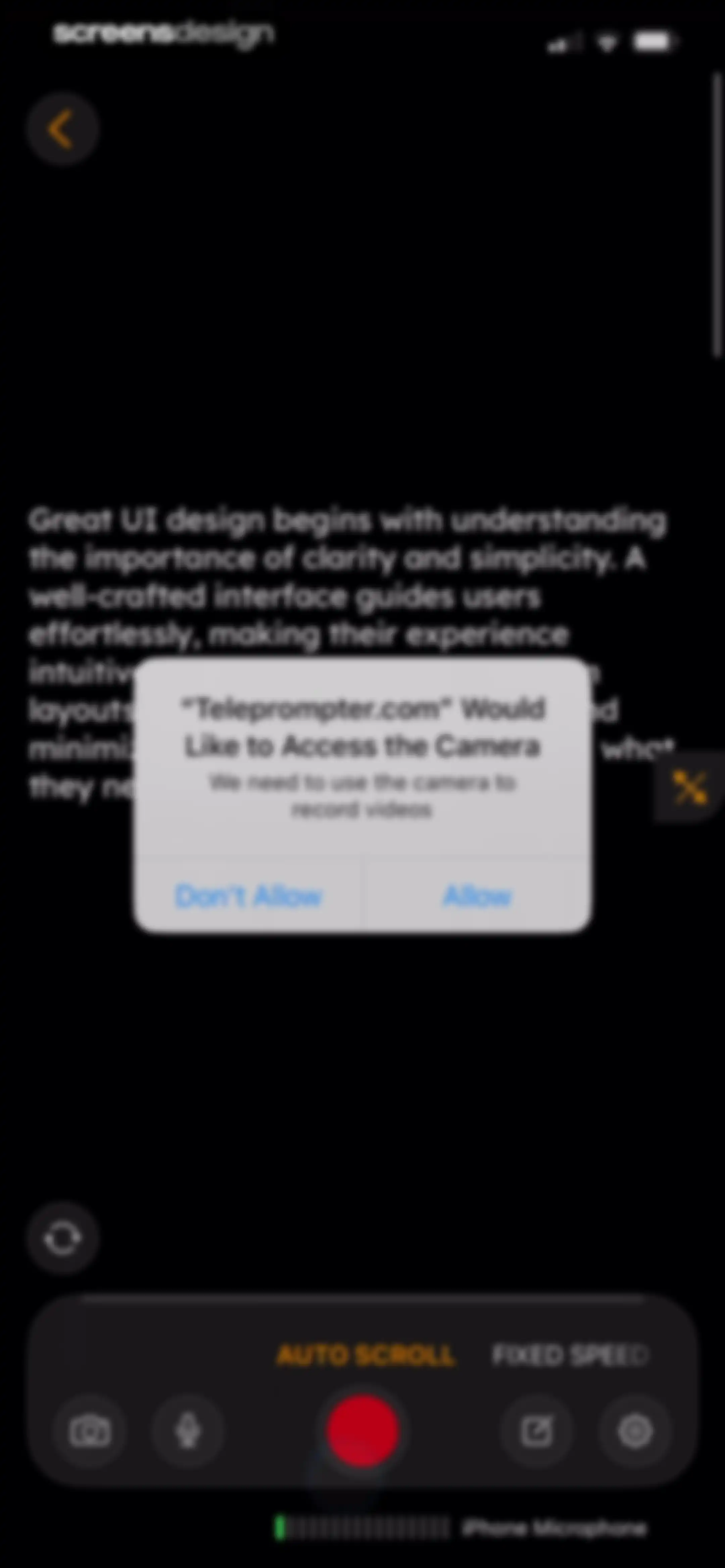 Teleprompter.com screen 38