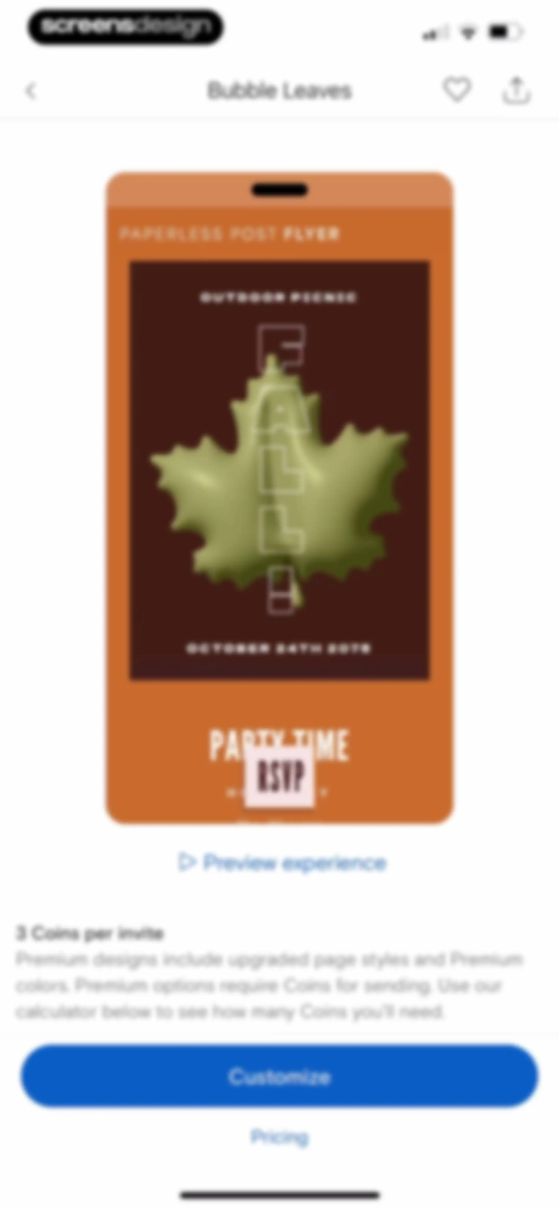 Paperless Post: Invitations screen 93