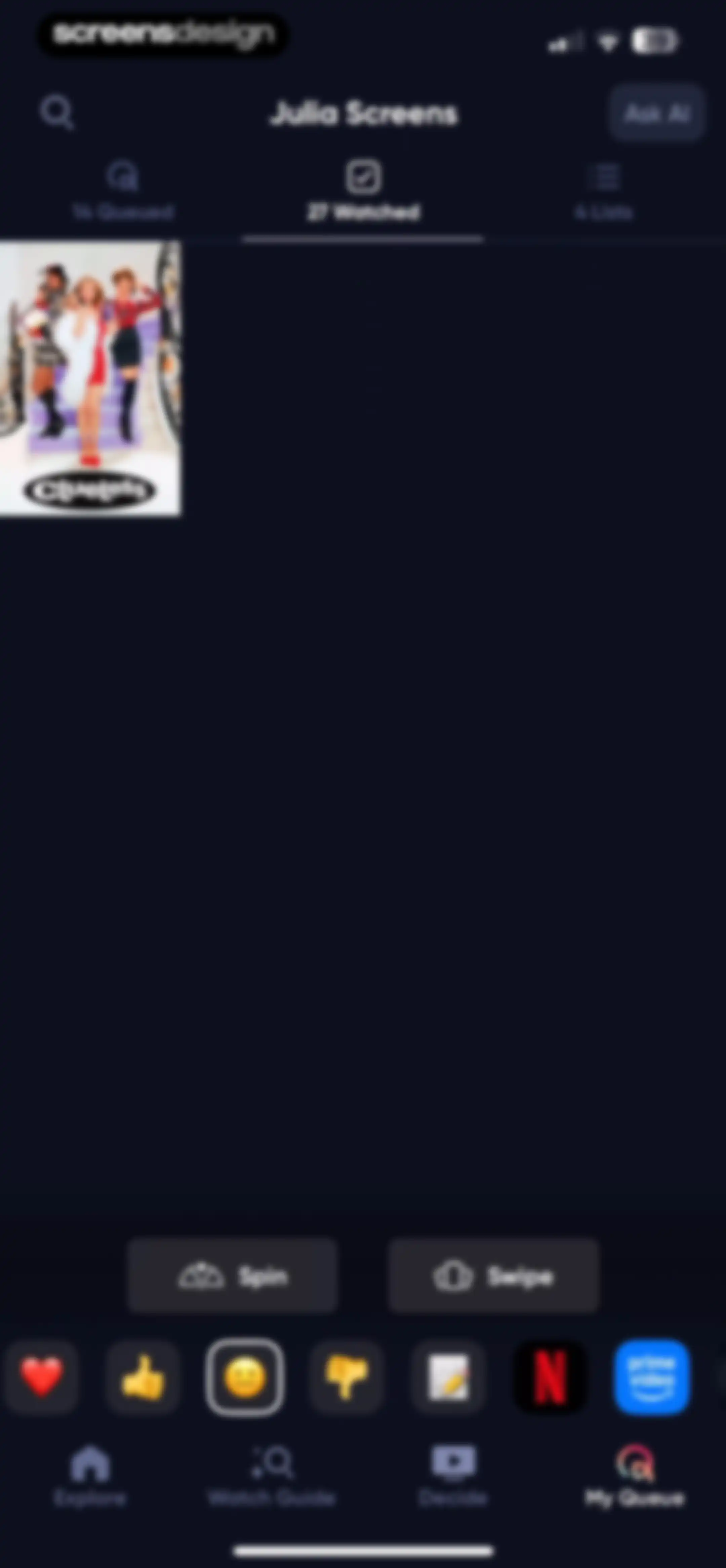 Queue - Find Movies & Shows screen 163