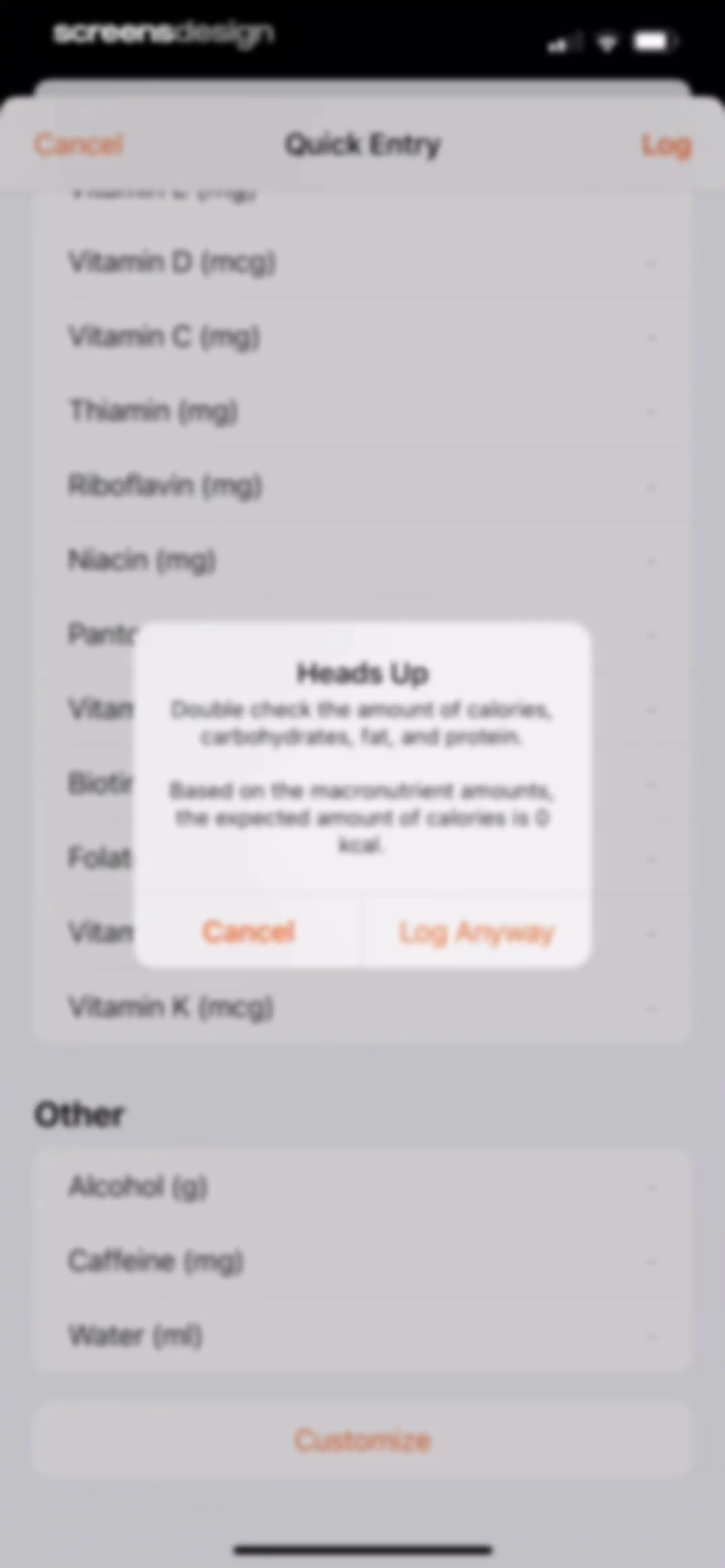 Nutrition Tracker: Foodnoms screen 75