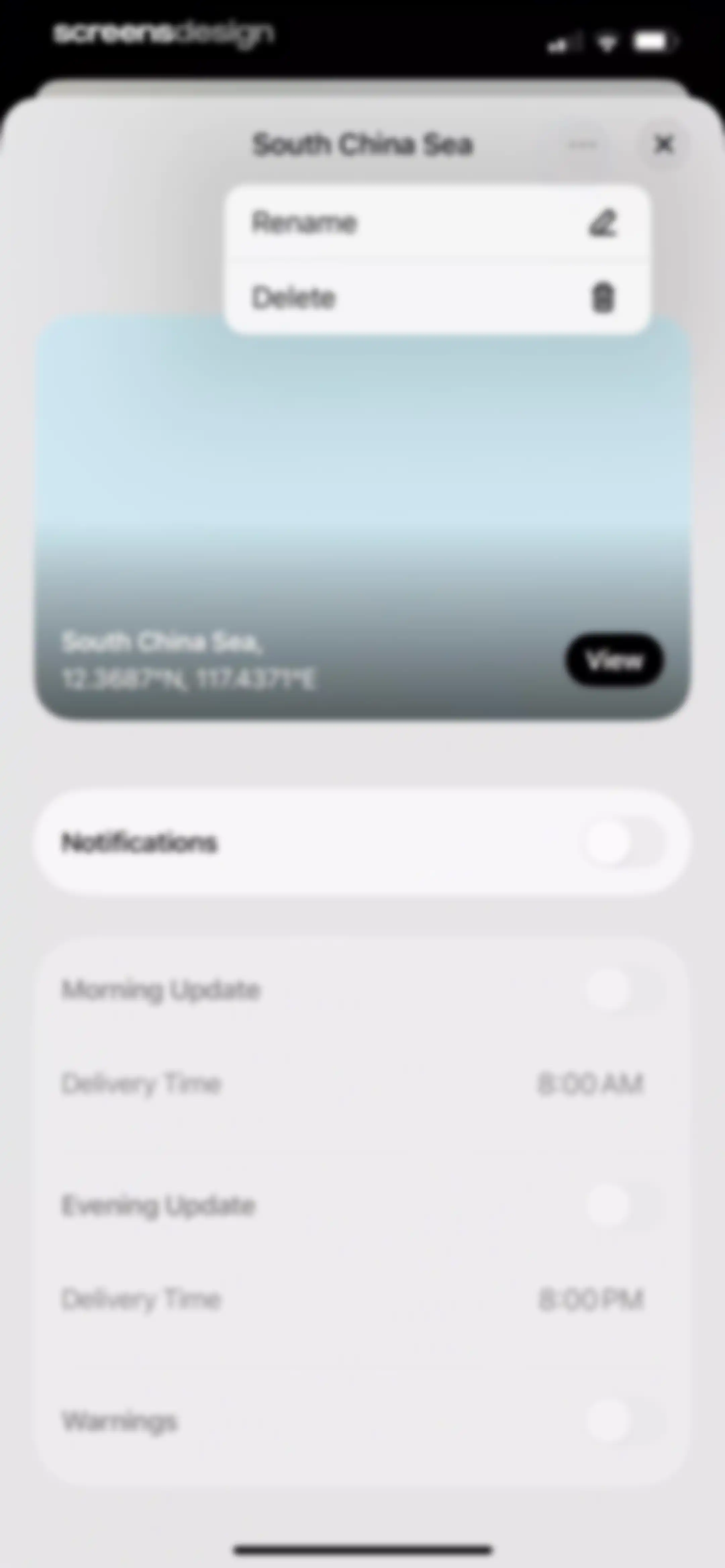 Element: Weather Radar screen 85