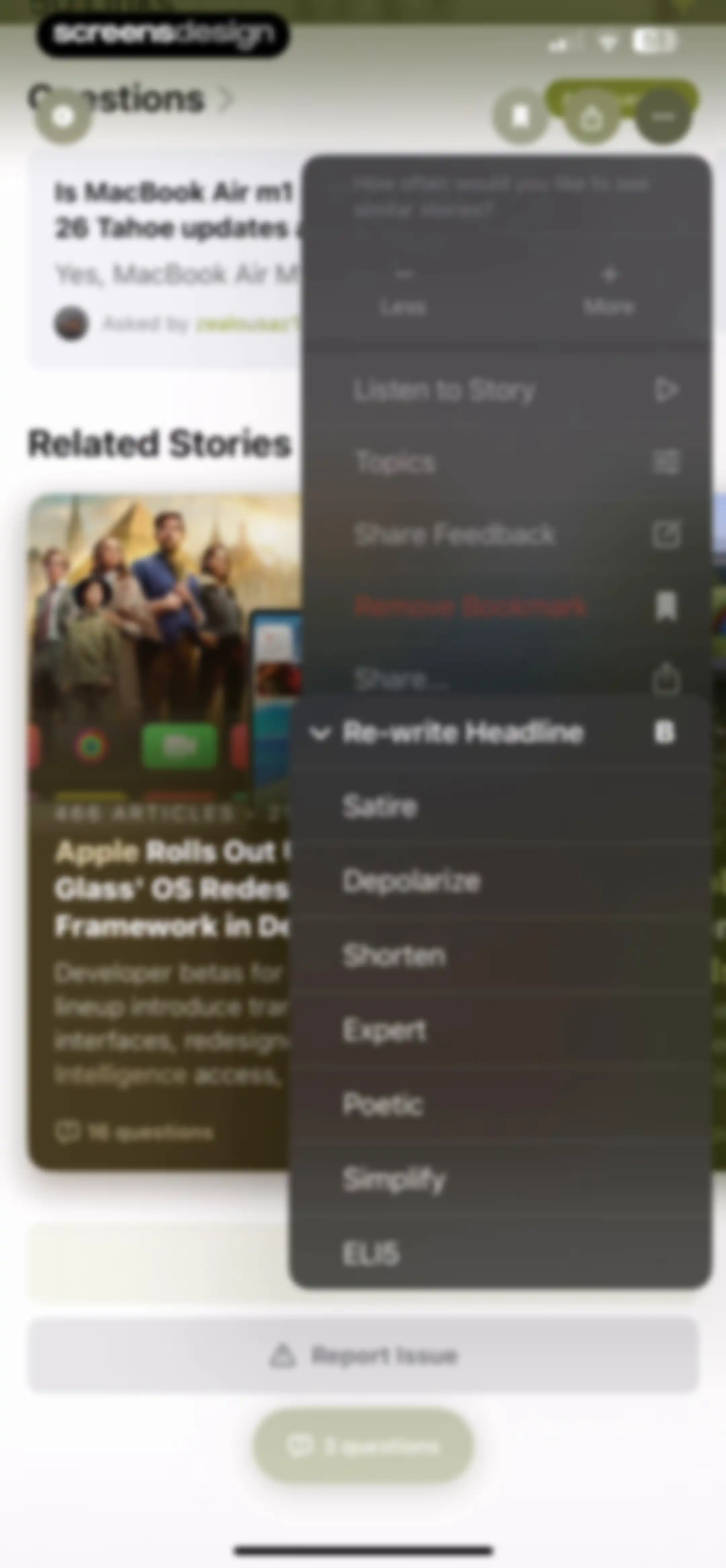 Particle: Personalized News screen 74