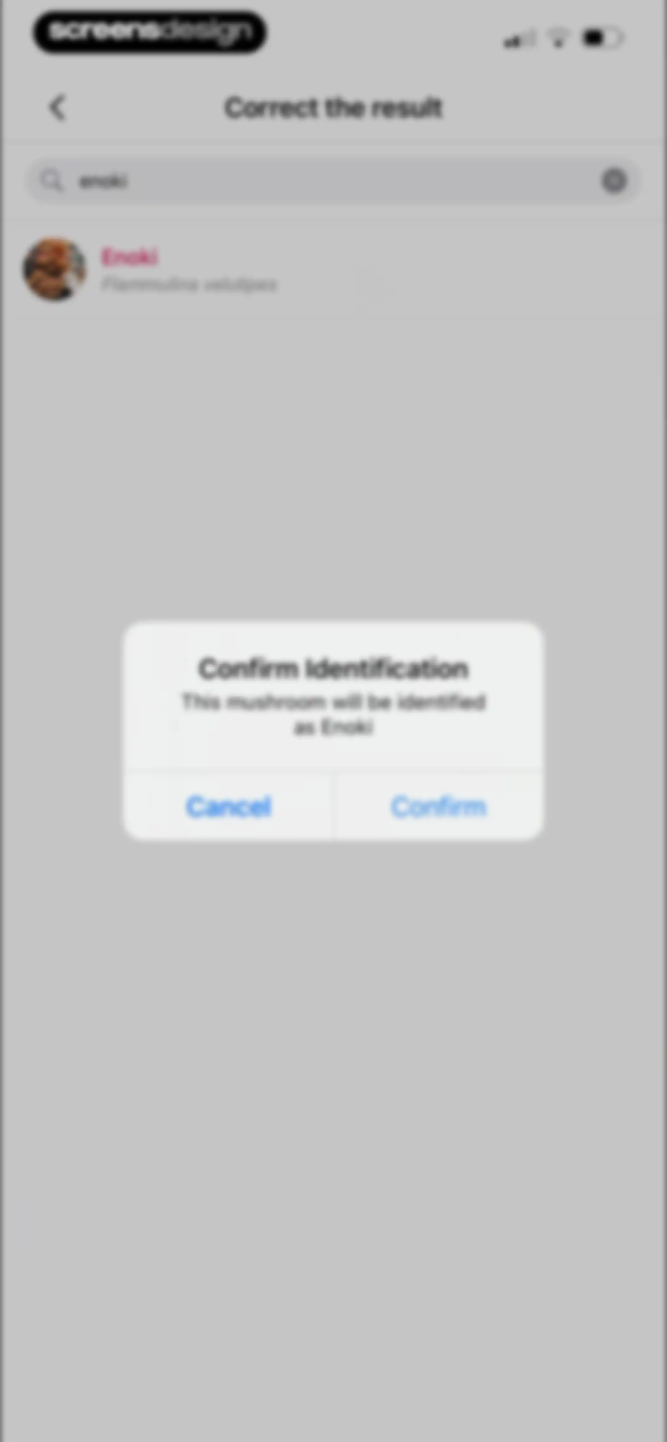 Picture Mushroom: Identifier screen 105