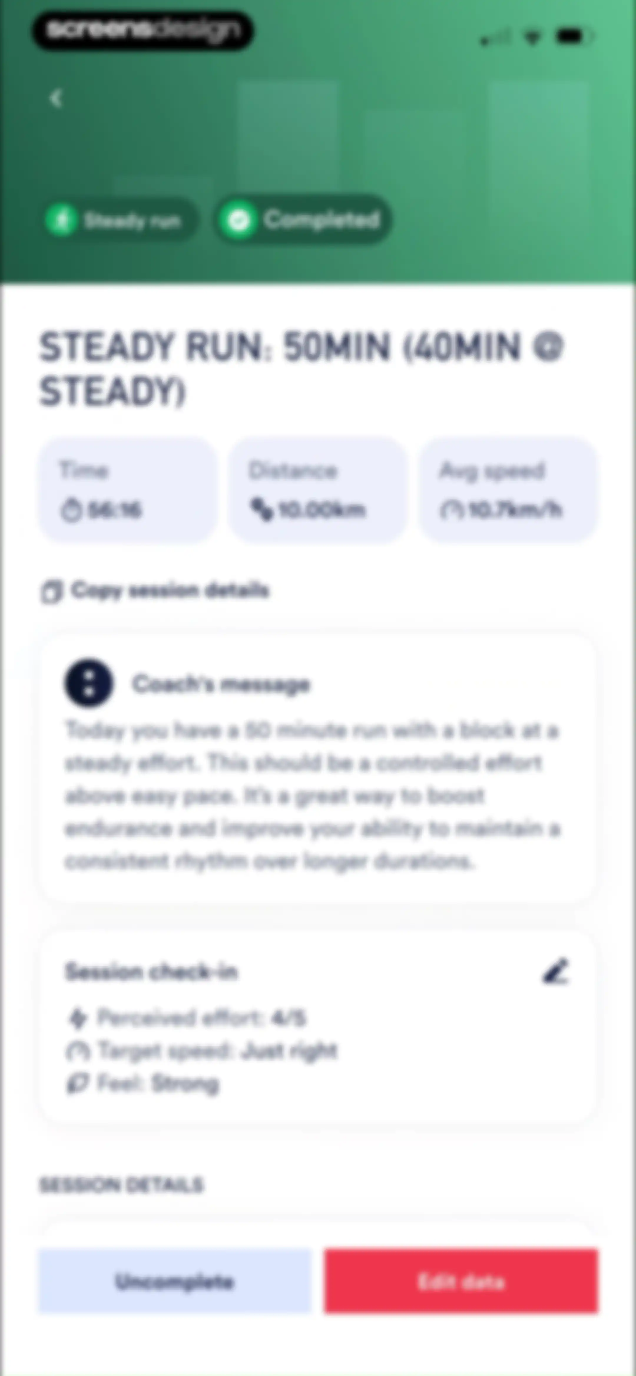 Coopah: The Run Coaching App screen 108