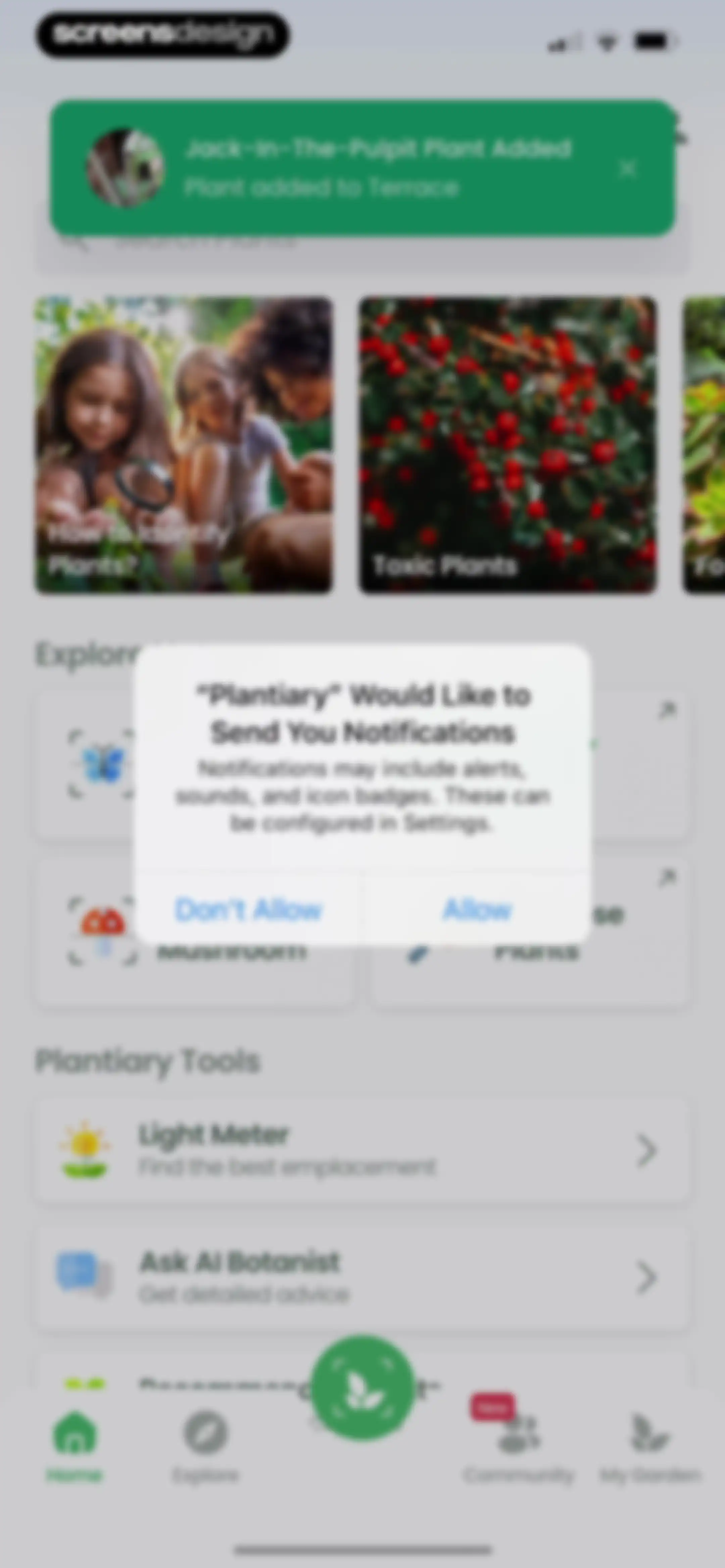 Plant Identifier: Plantiary screen 50