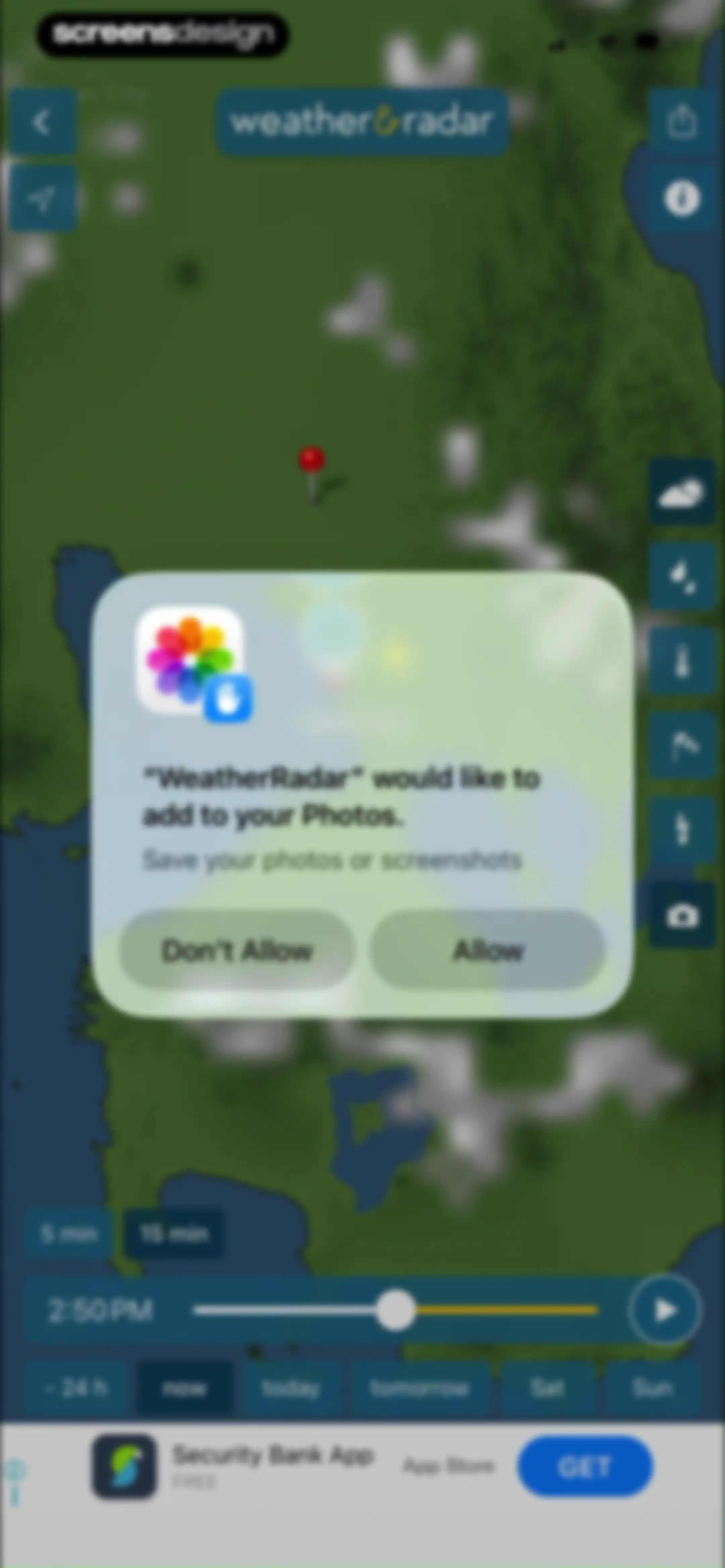 Weather & Radar screen 21