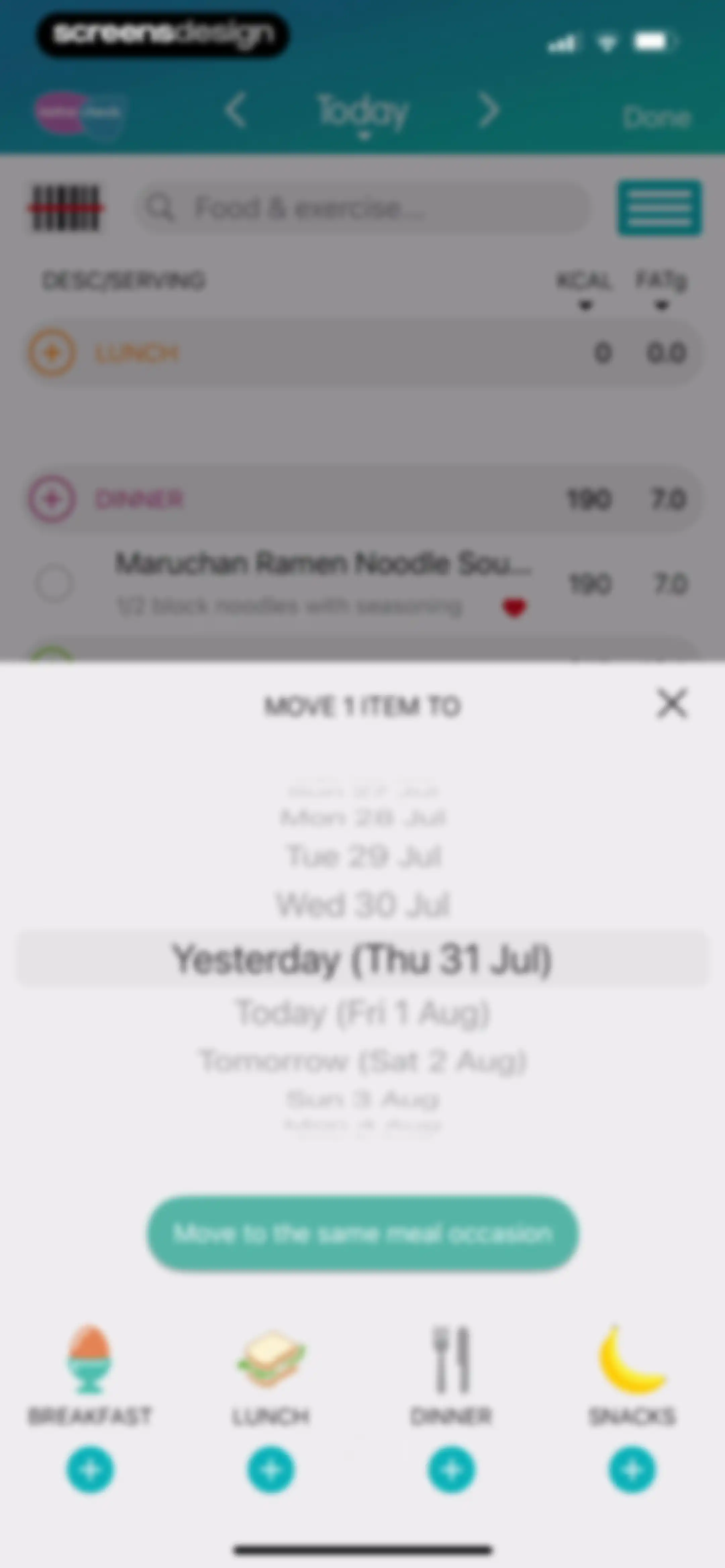 Calorie Counter + screen 62