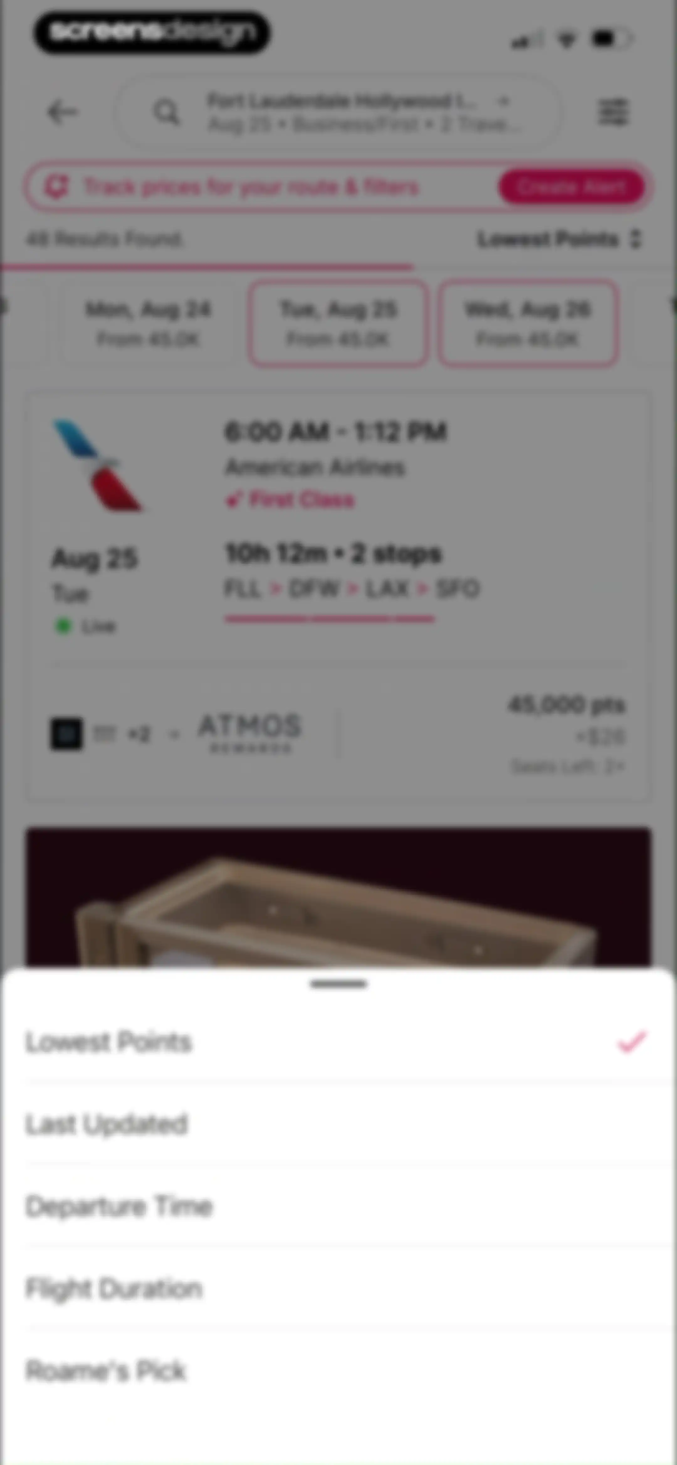Roame - Award Travel screen 18
