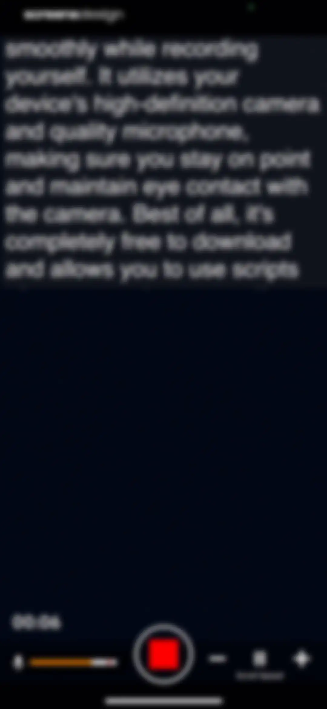 Teleprompter for Video screen 36