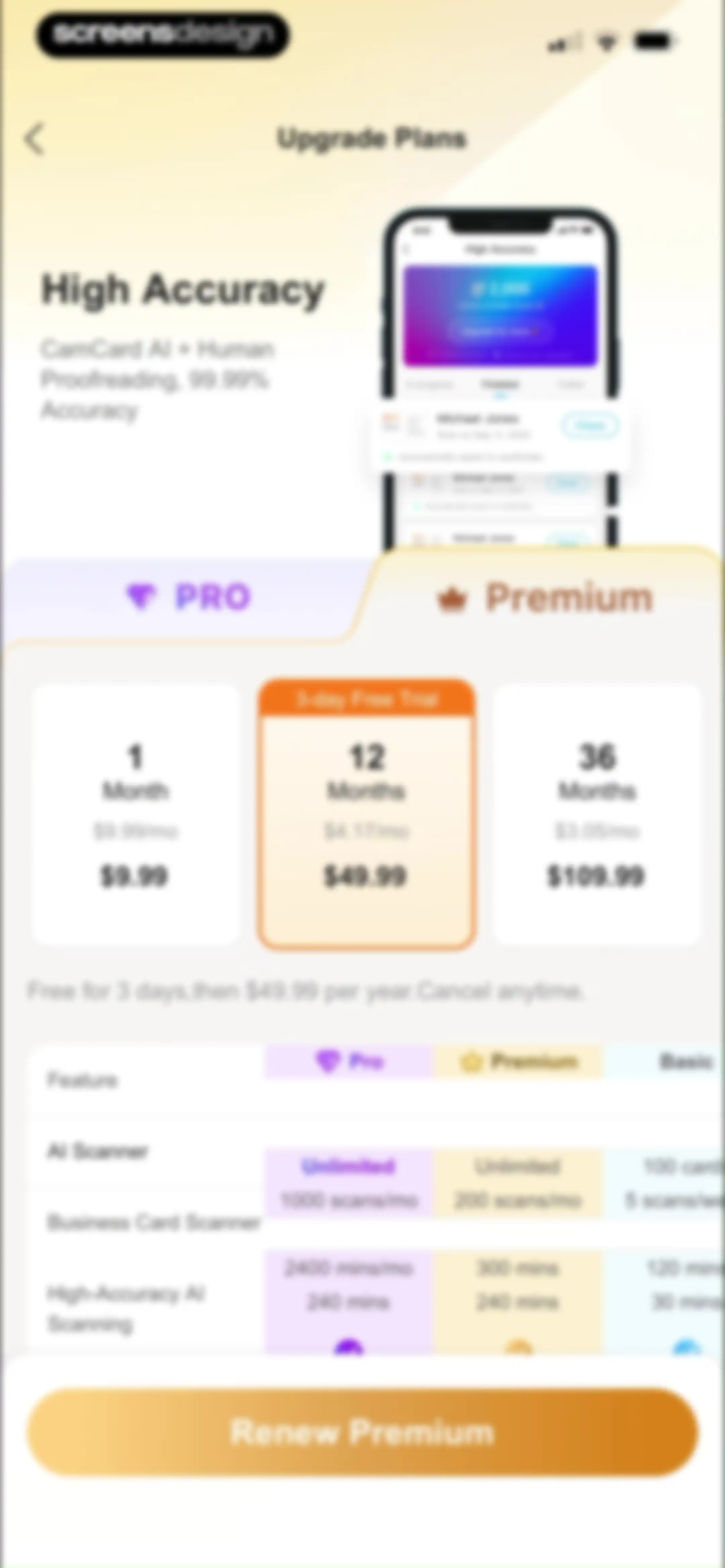 CamCard AI Business Assistant screen 104
