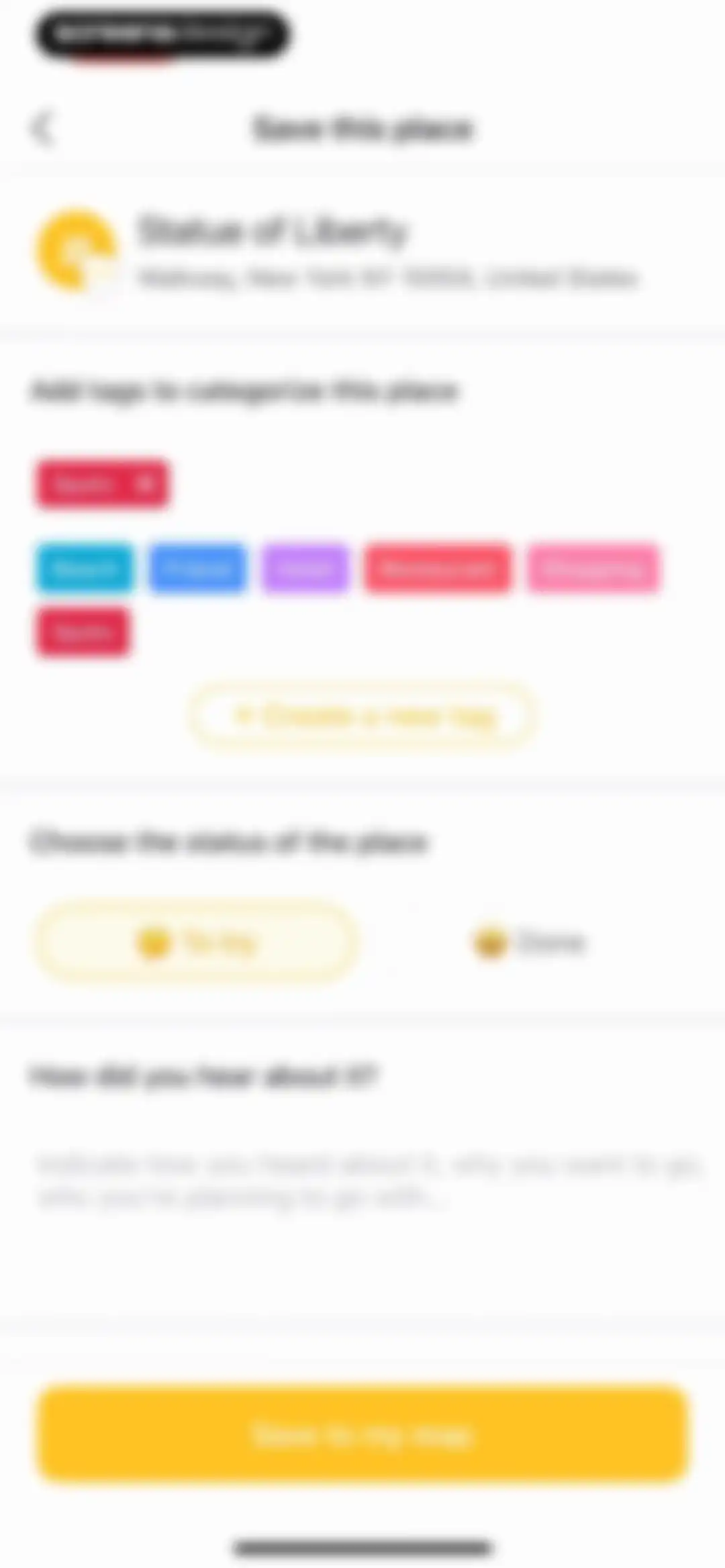 Mapstr – Save & Follow Places screen 66